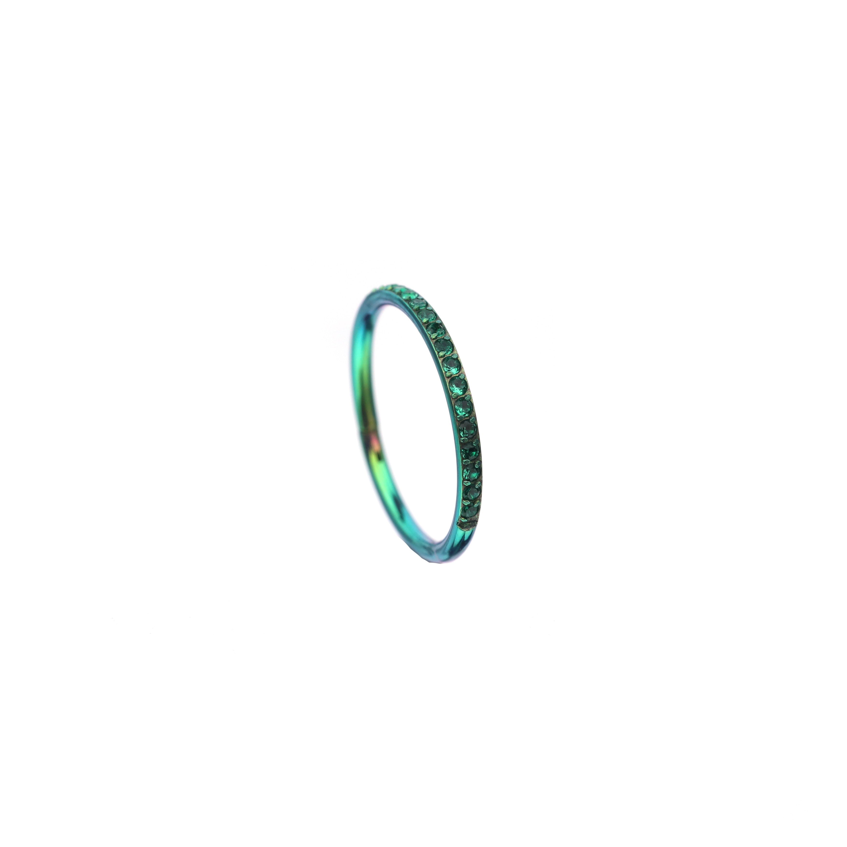 16G CZ Titanium Clicker Hoop