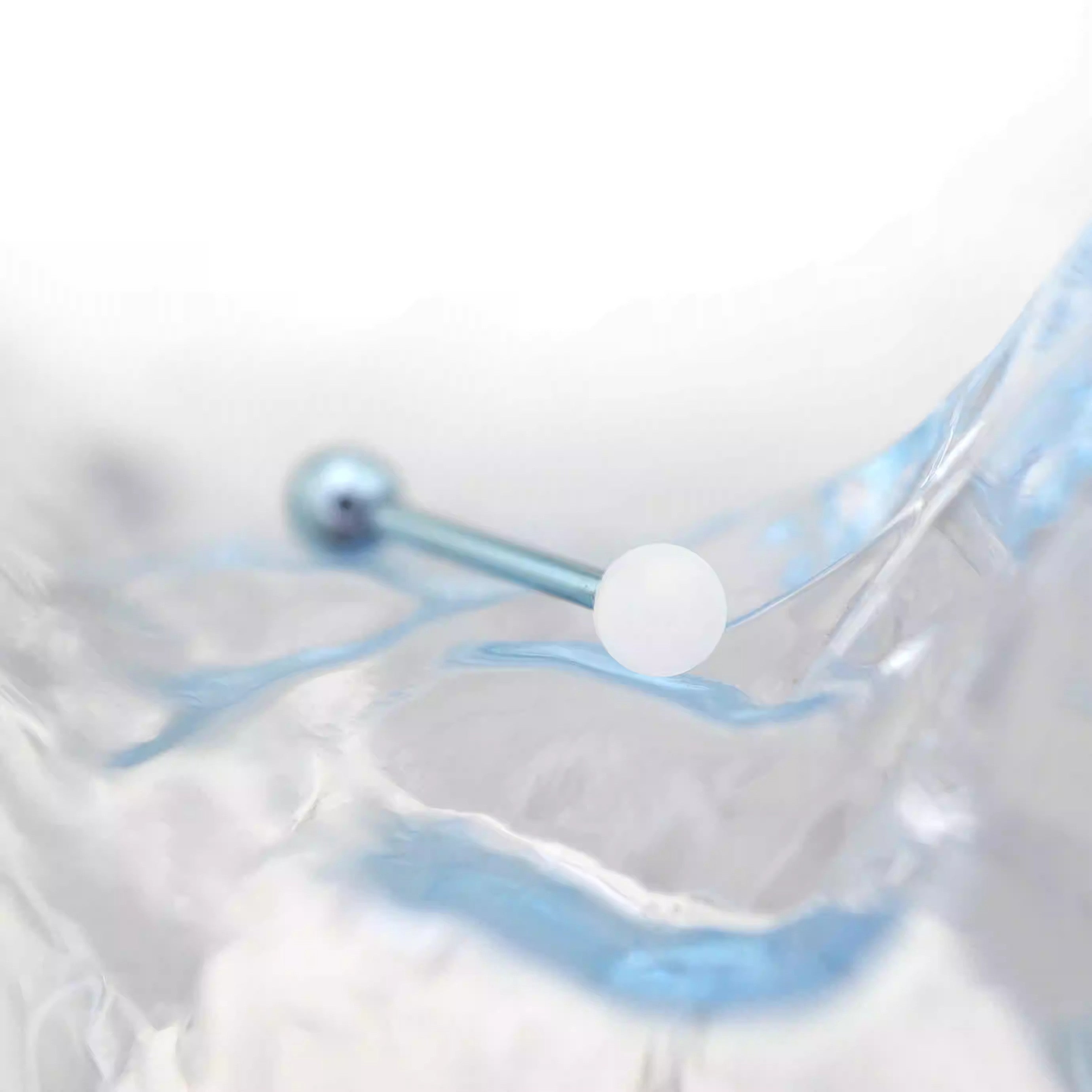14G Opal Internally Threaded Titanium barbell studs