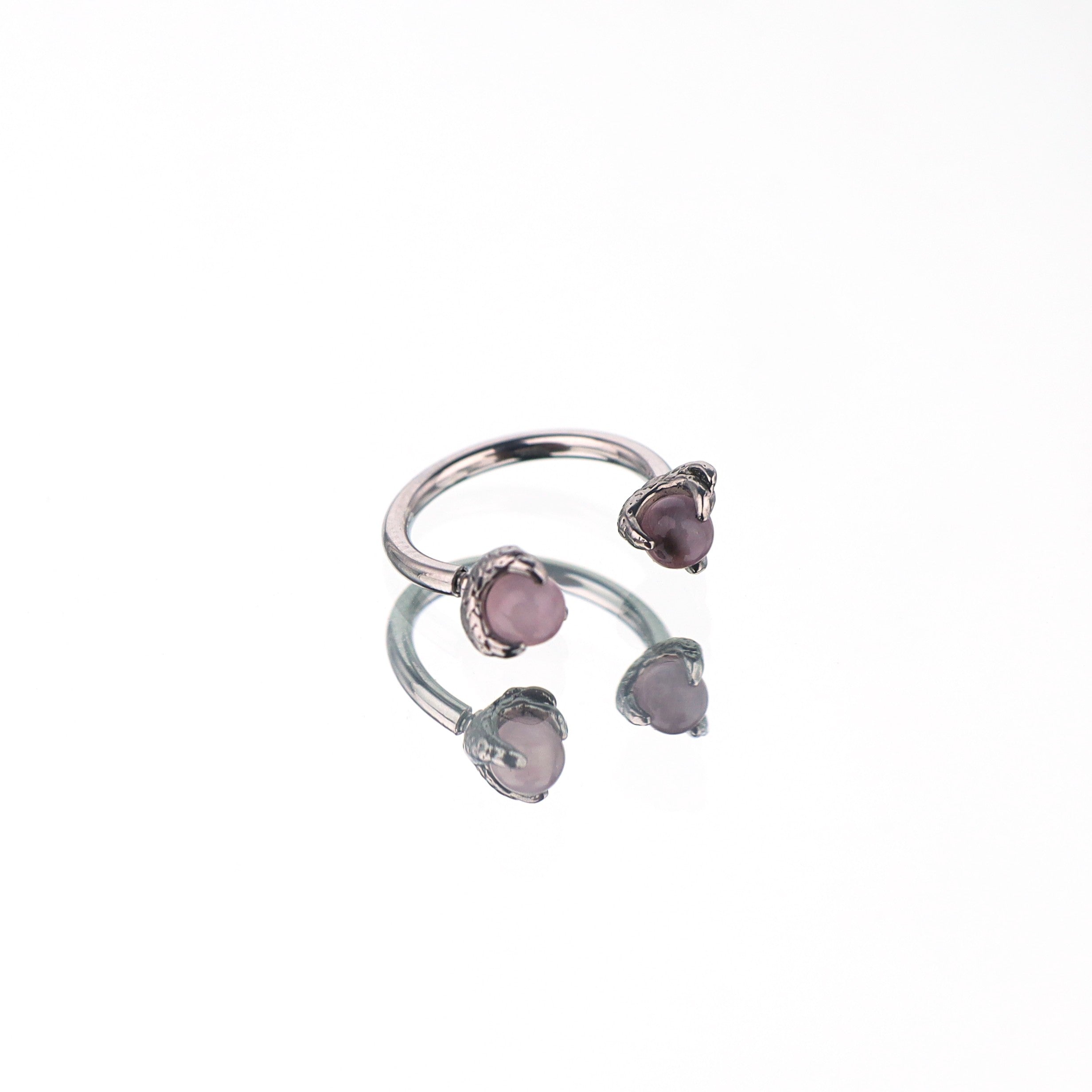Dragon Claw Cat's Eye Horseshoe Ring