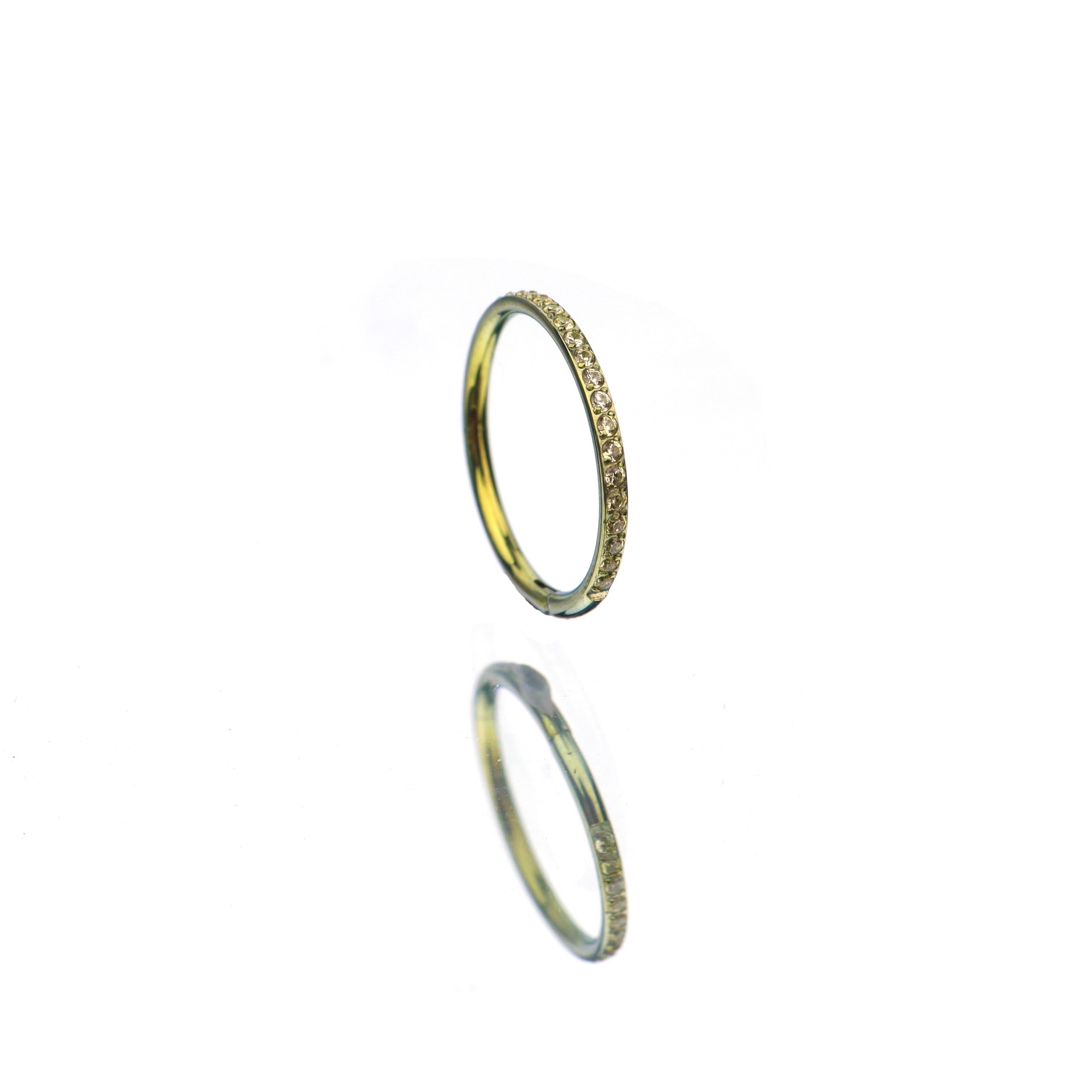 16G CZ Titanium Clicker Hoop