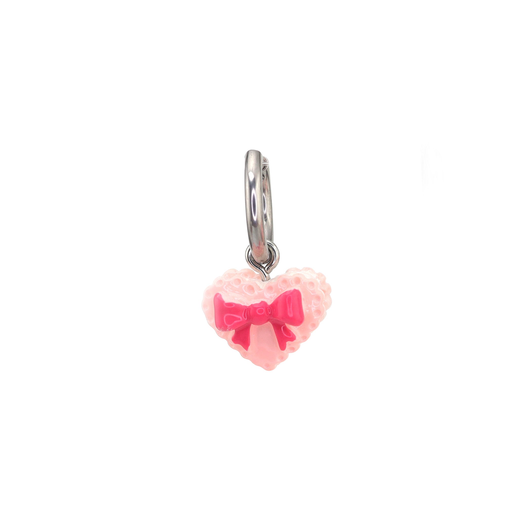 Cute Heart Cake stainless steel Earrings ph1