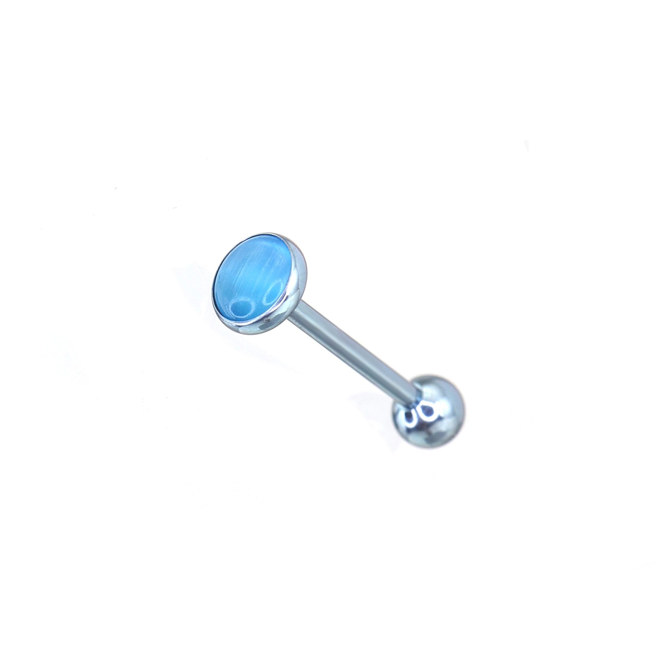 Moonstone Titanium tongue stud