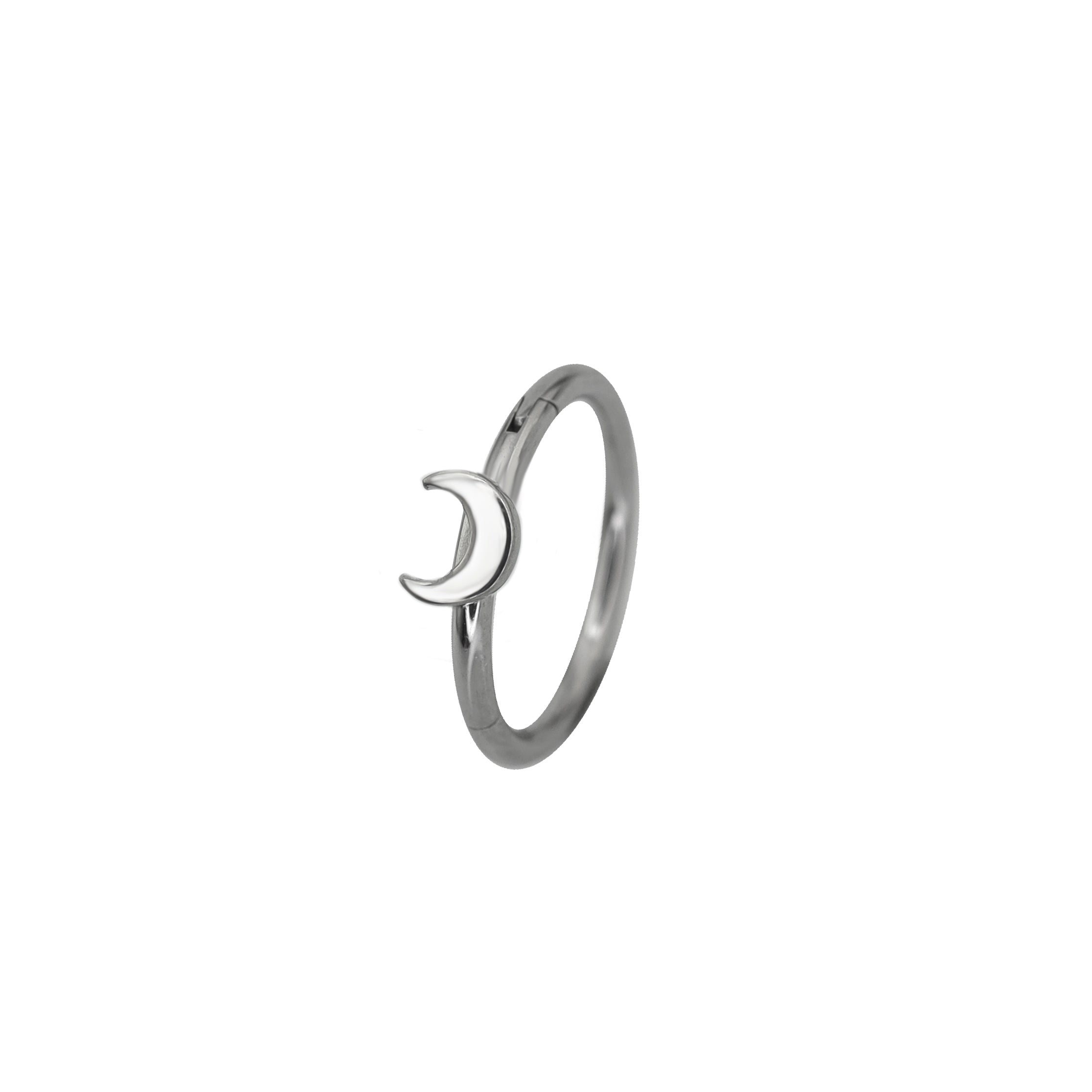 Moon Stainless Steel Segment Hoop