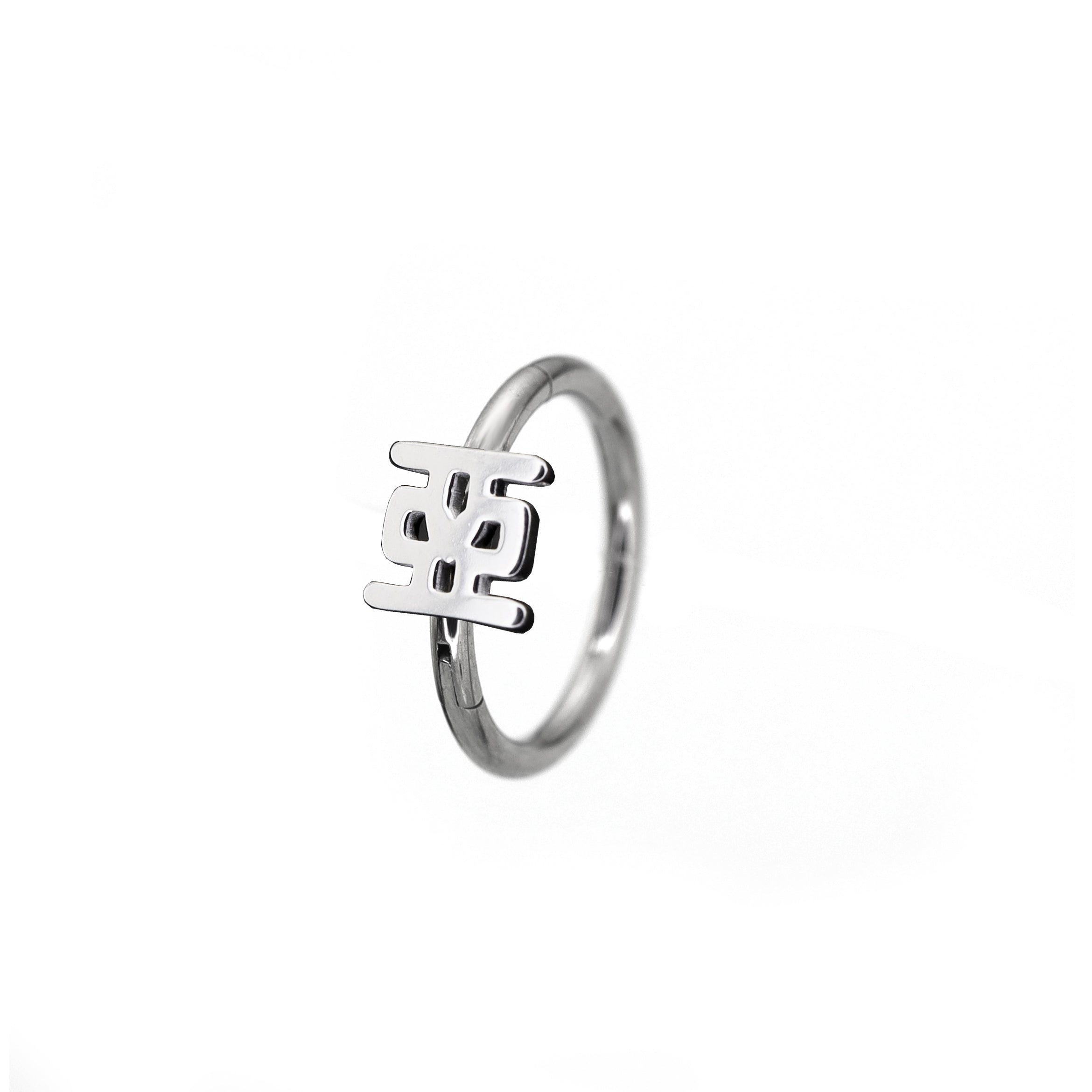 Oriental Symbol stainless steel Segment Hoop