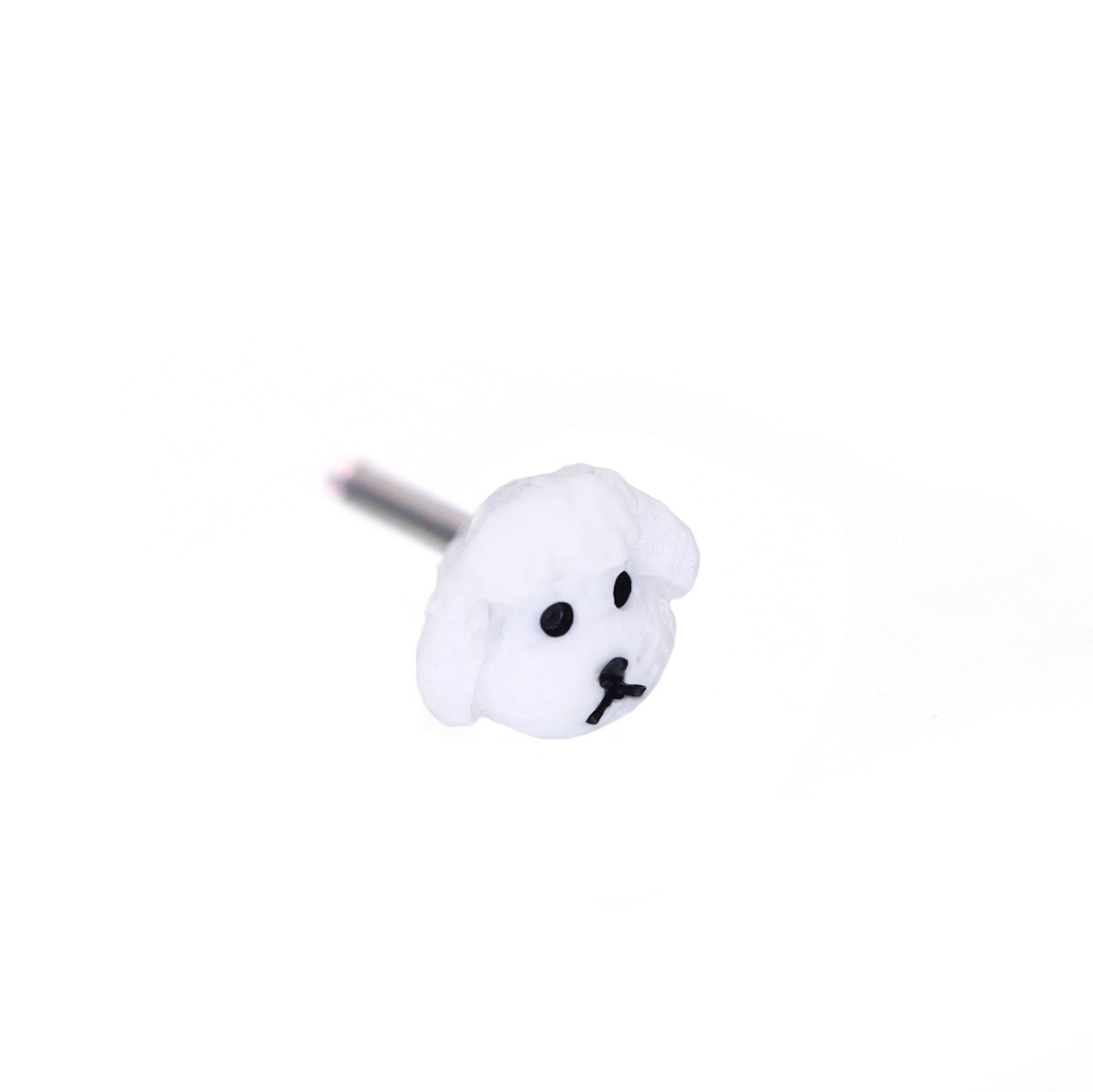 Cute Puppy Face Resin tongue nail