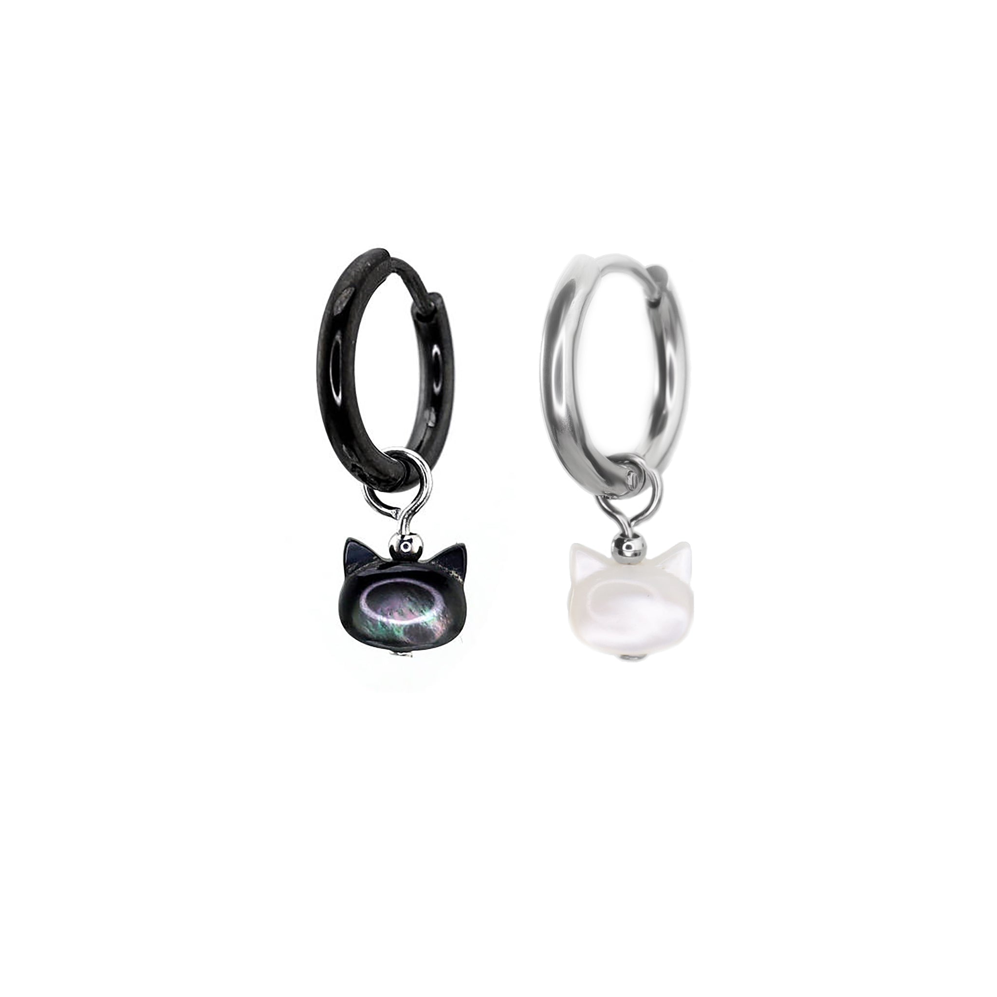 PAIR OF Cute Cat stainless steel Earrings