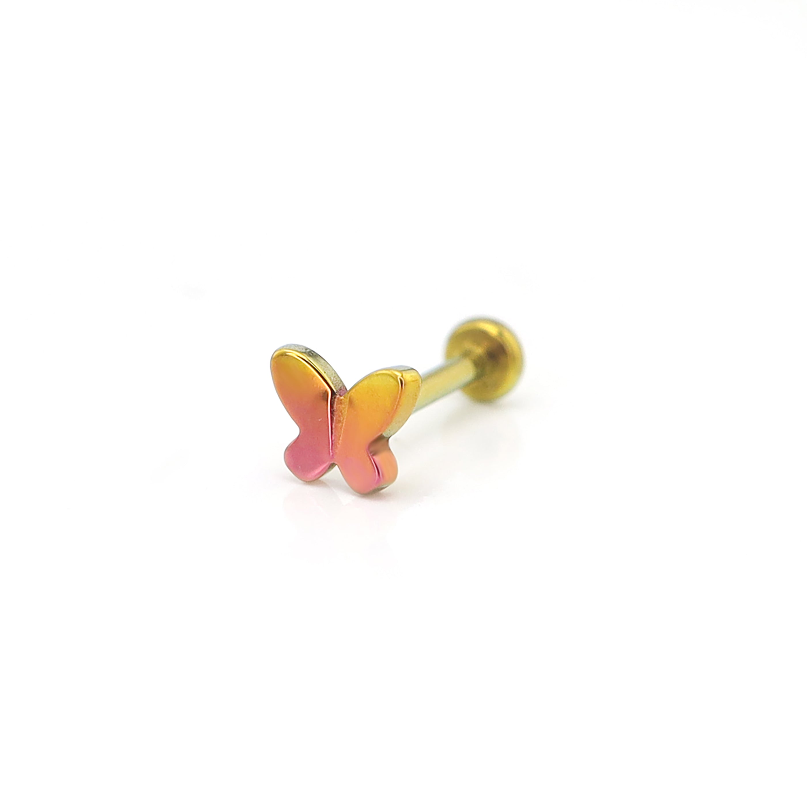 Butterfly Titanium Threadless Pin
