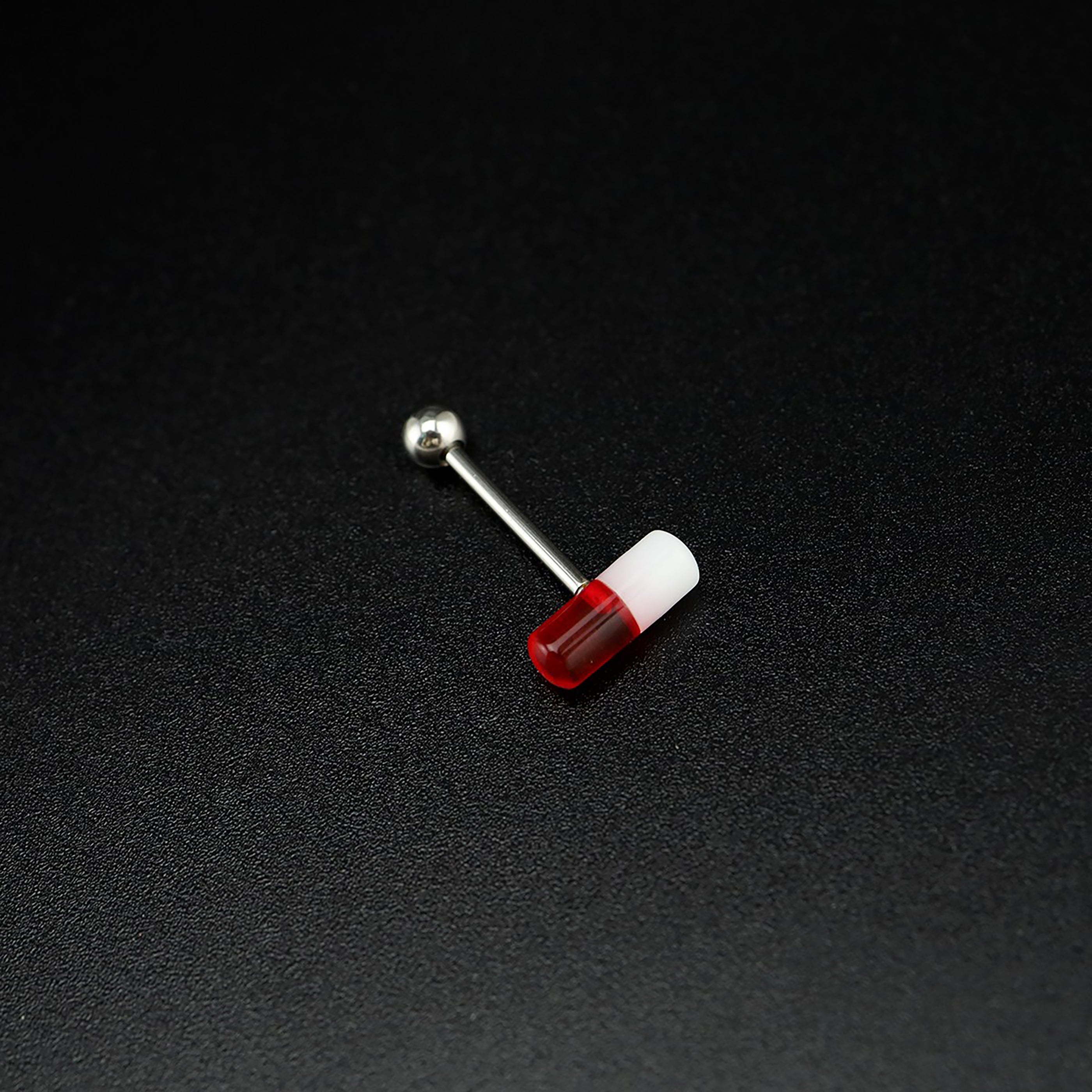 Funny Pill Acrylic Tongue Barbell