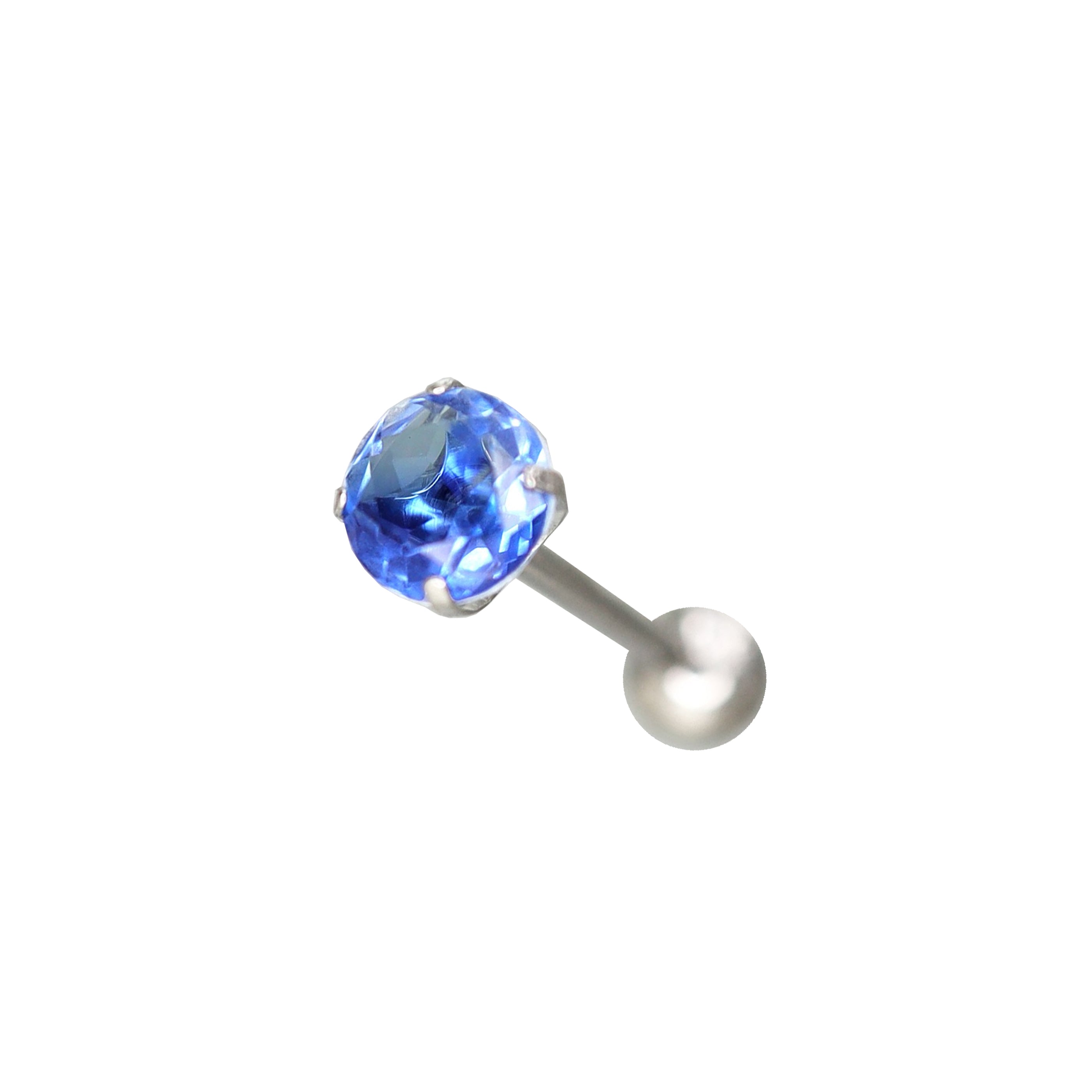 Gradient Tourmaline CZ Titanium tongue stud