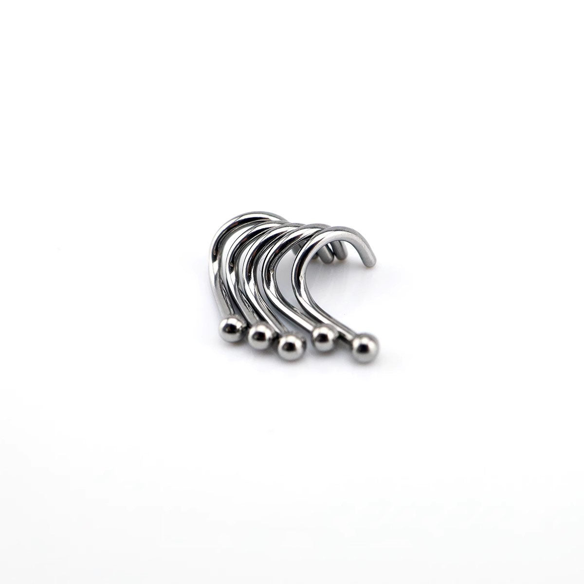6PCS 20G U-Shape Nose Stud Pin Set