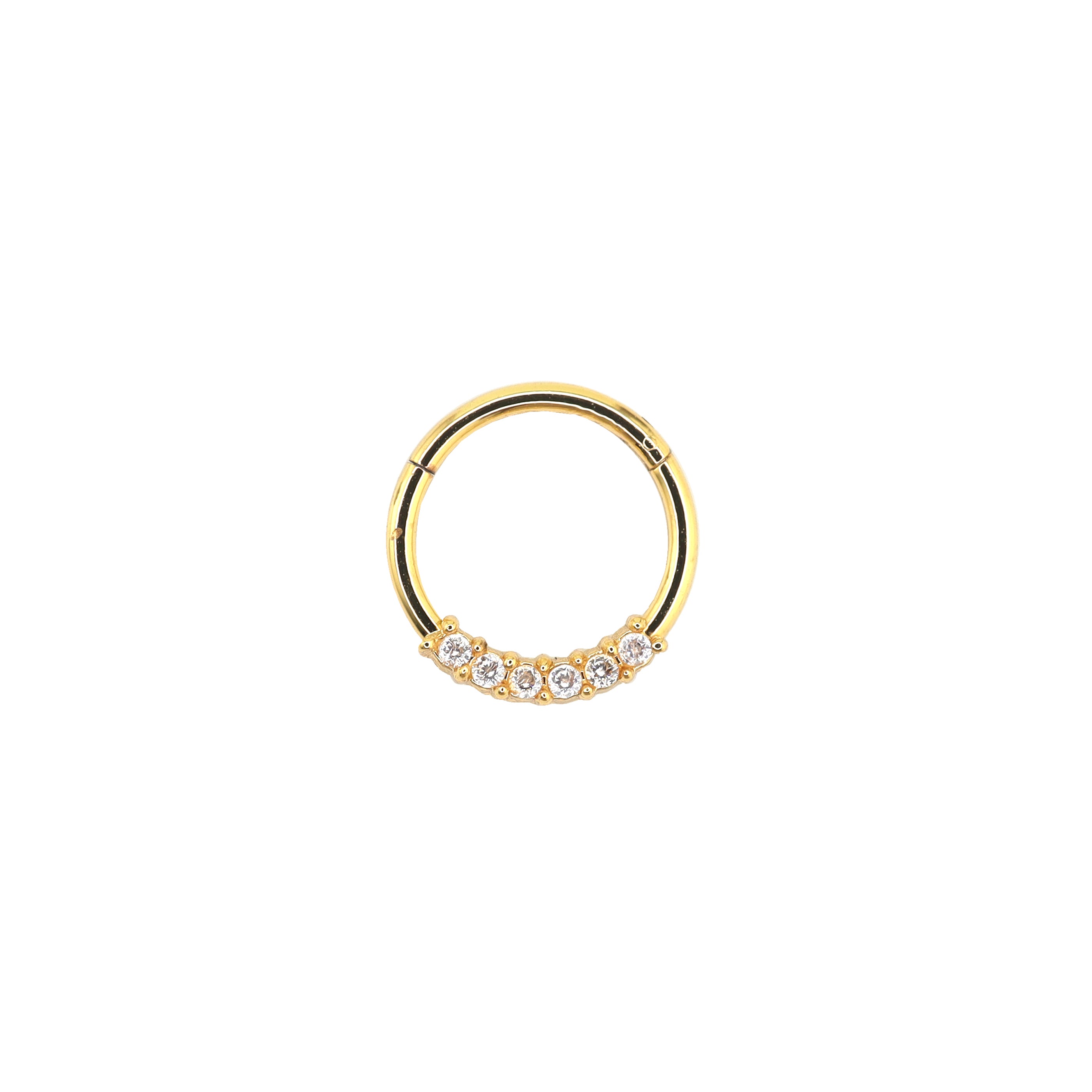 Mini CZ stainless steel Segment Ring