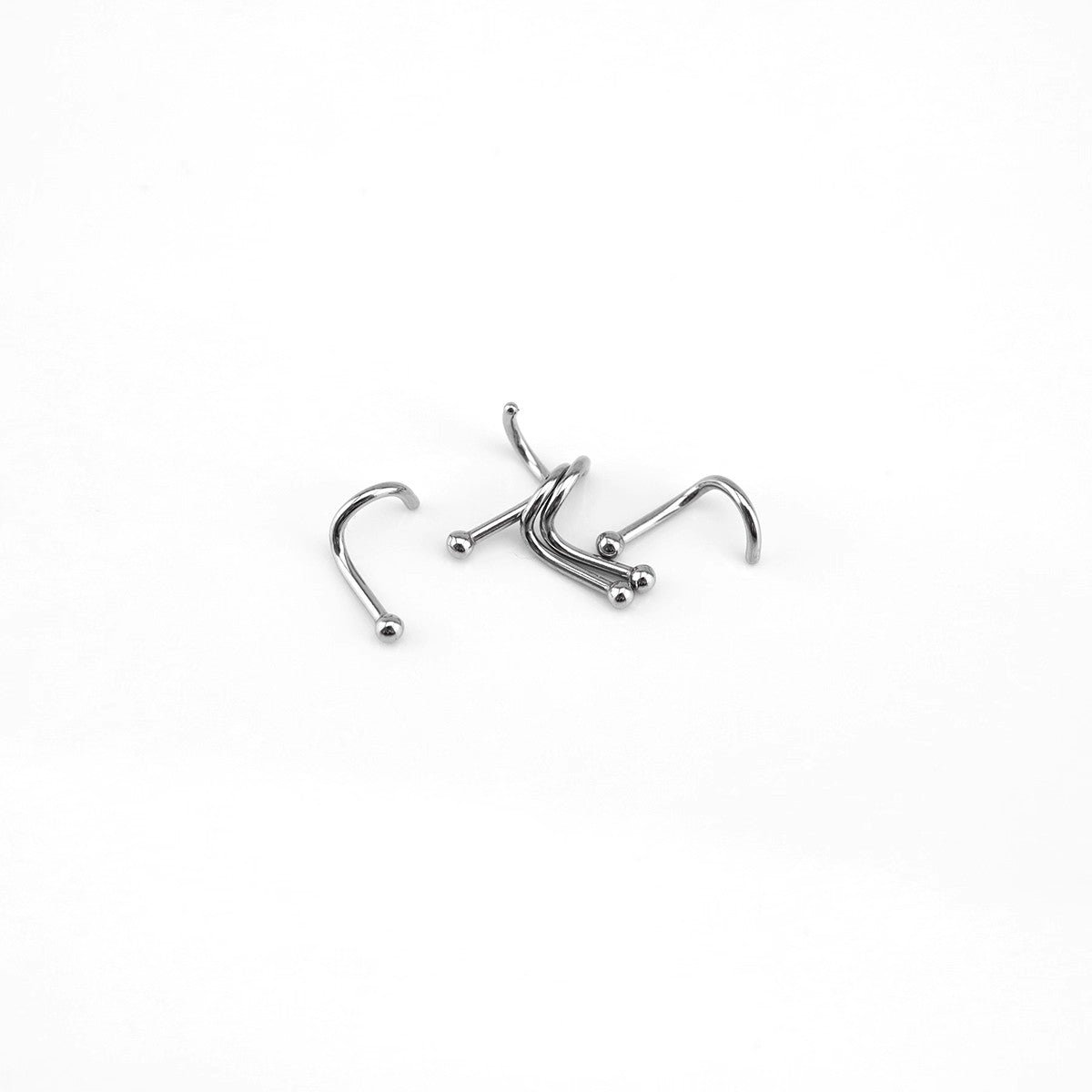 6PCS 20G U-Shape Nose Stud Pin Set