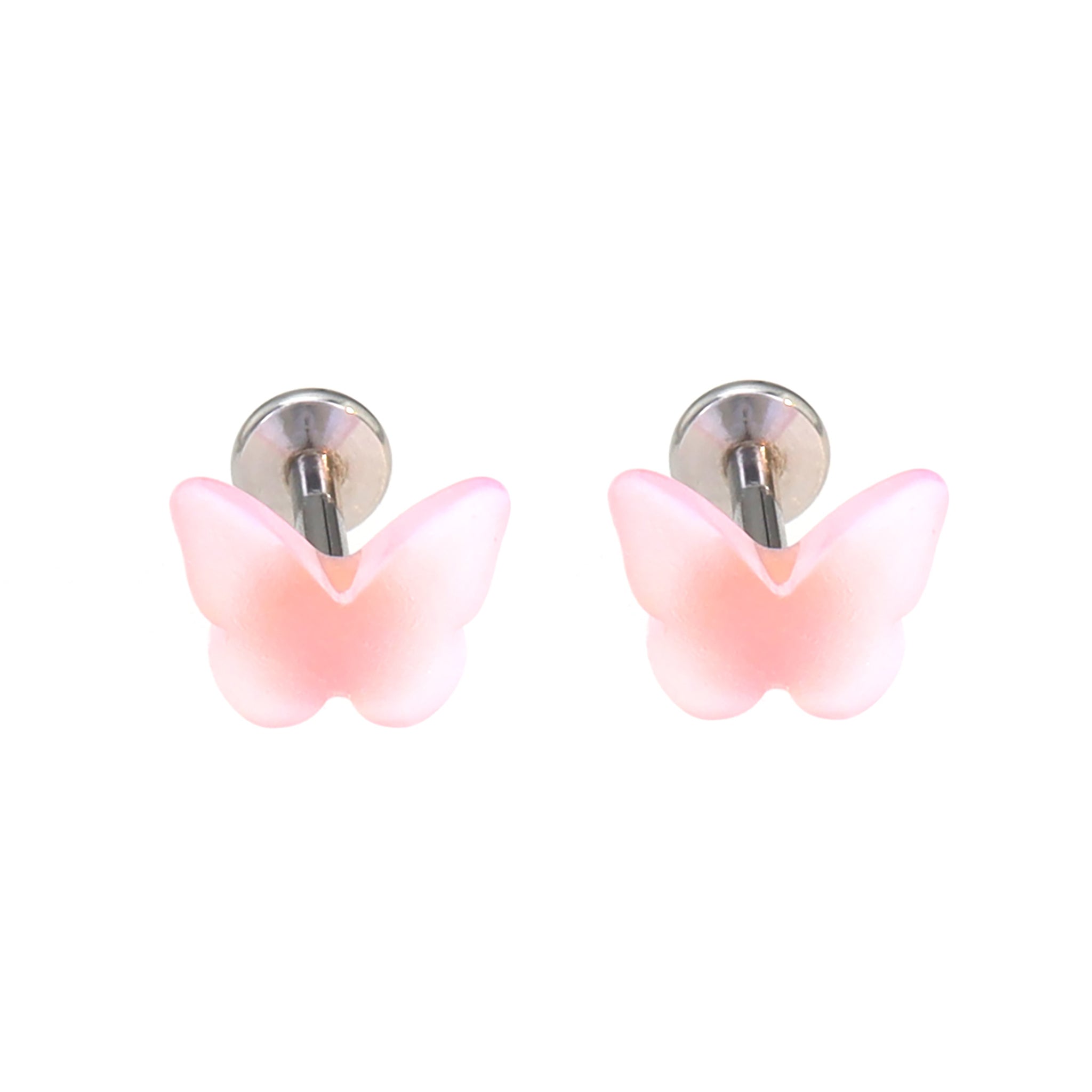 Colorful Resin Butterfly Internally Threaded Stud ph1
