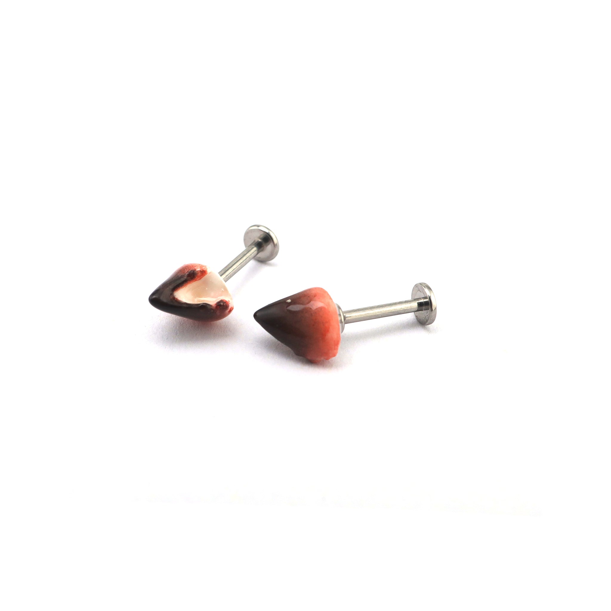 Titanium Alloy Resin Fox Ear Stud