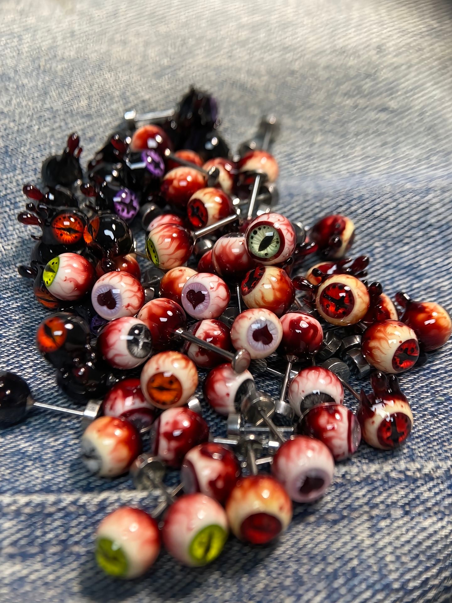 Cthulhu Eye Titanium Ear Studs - Mystery Box Collection