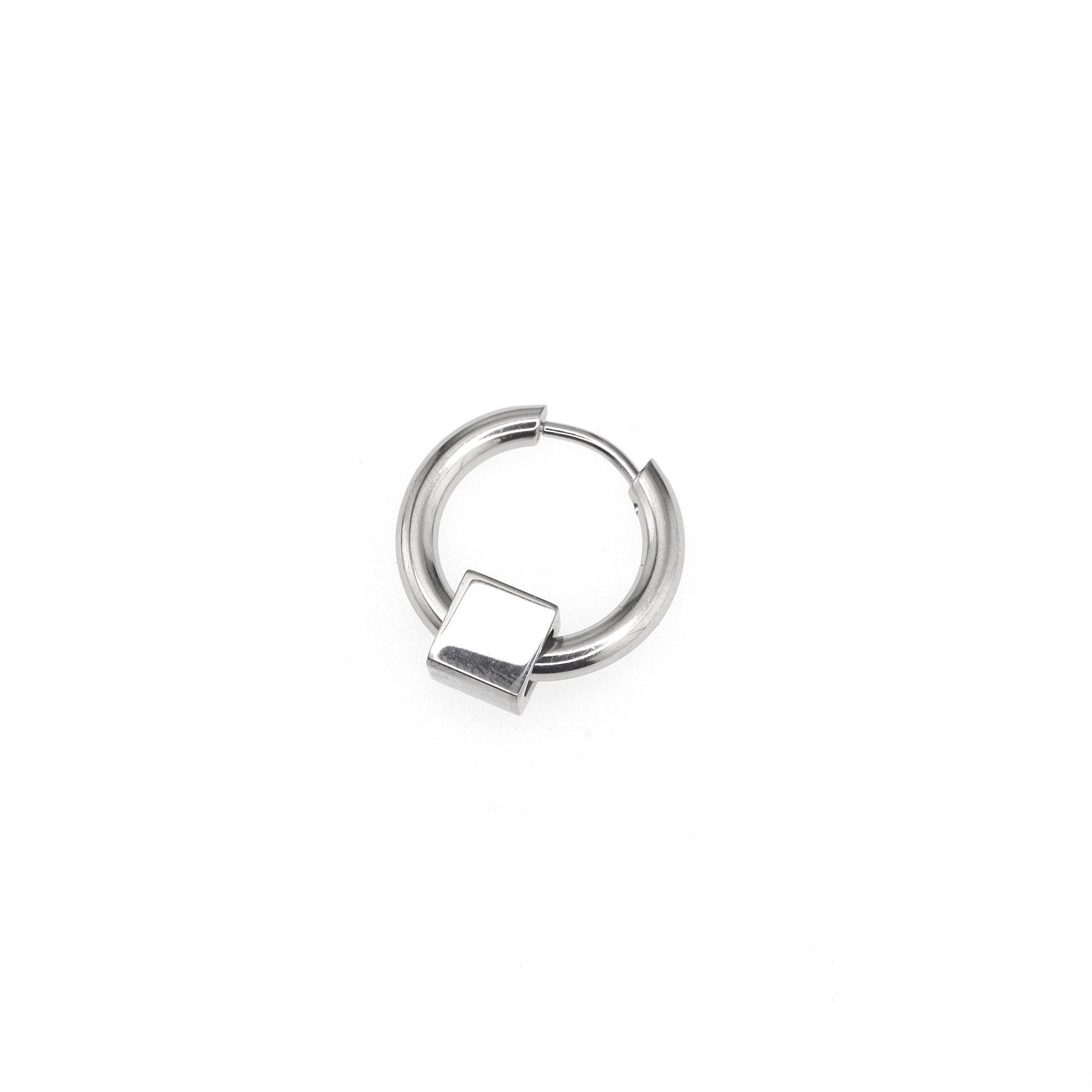 Square Pendant Stainless Steel Earrings