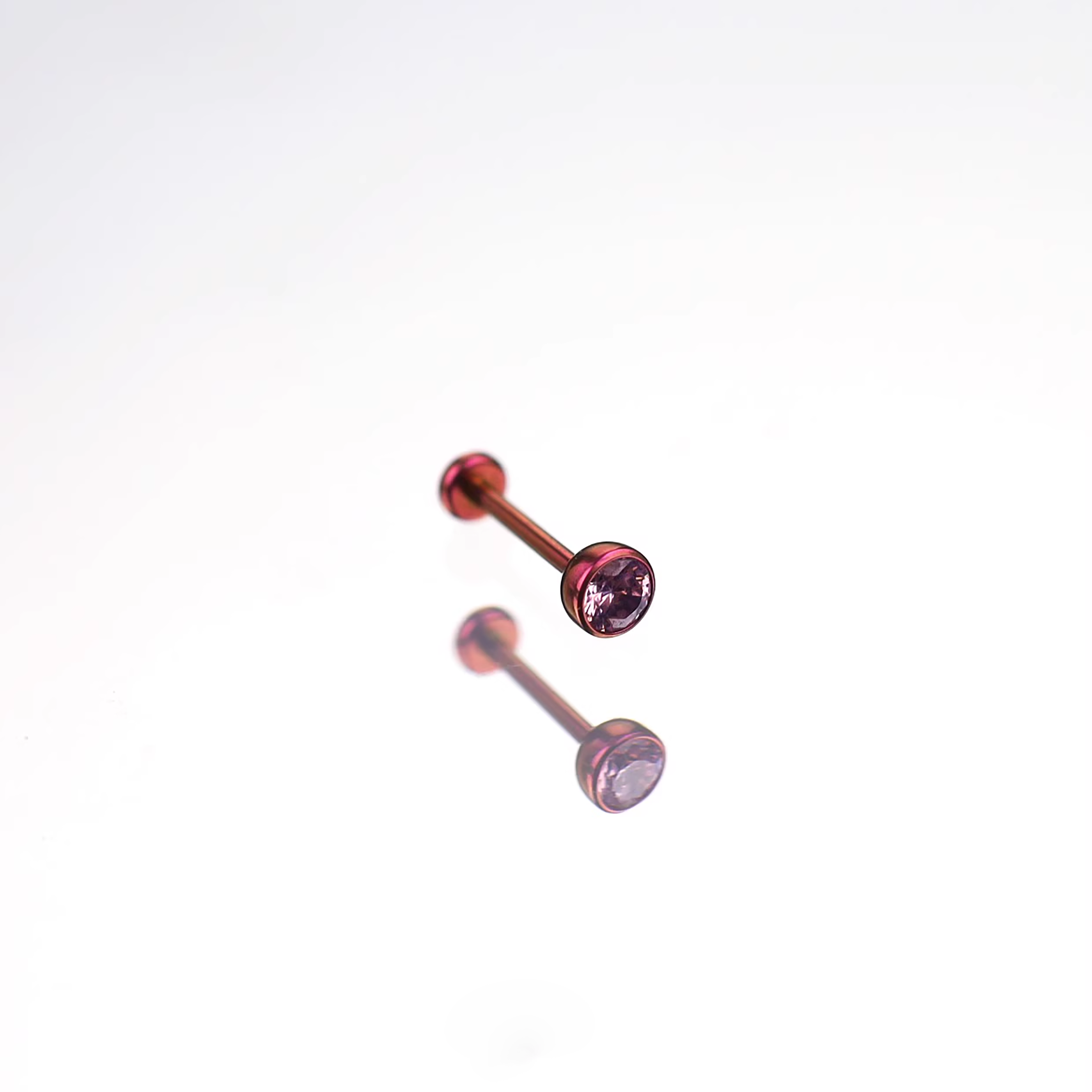 Crystal Titanium Threadless Pin
