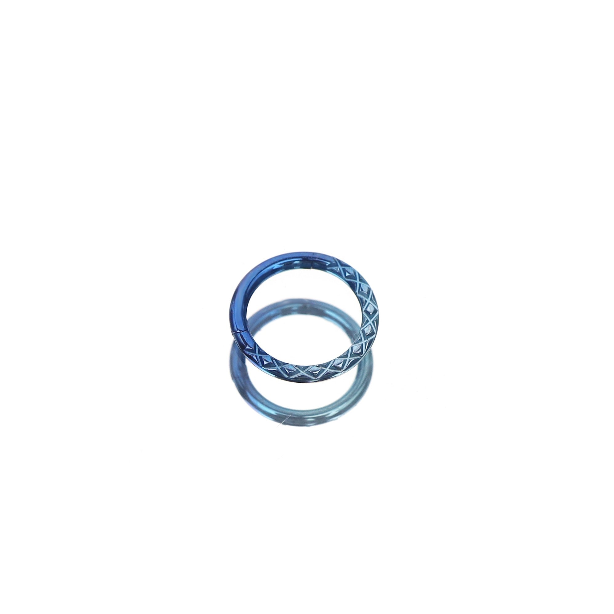 16G Snake Texture Titanium Segment Hoop