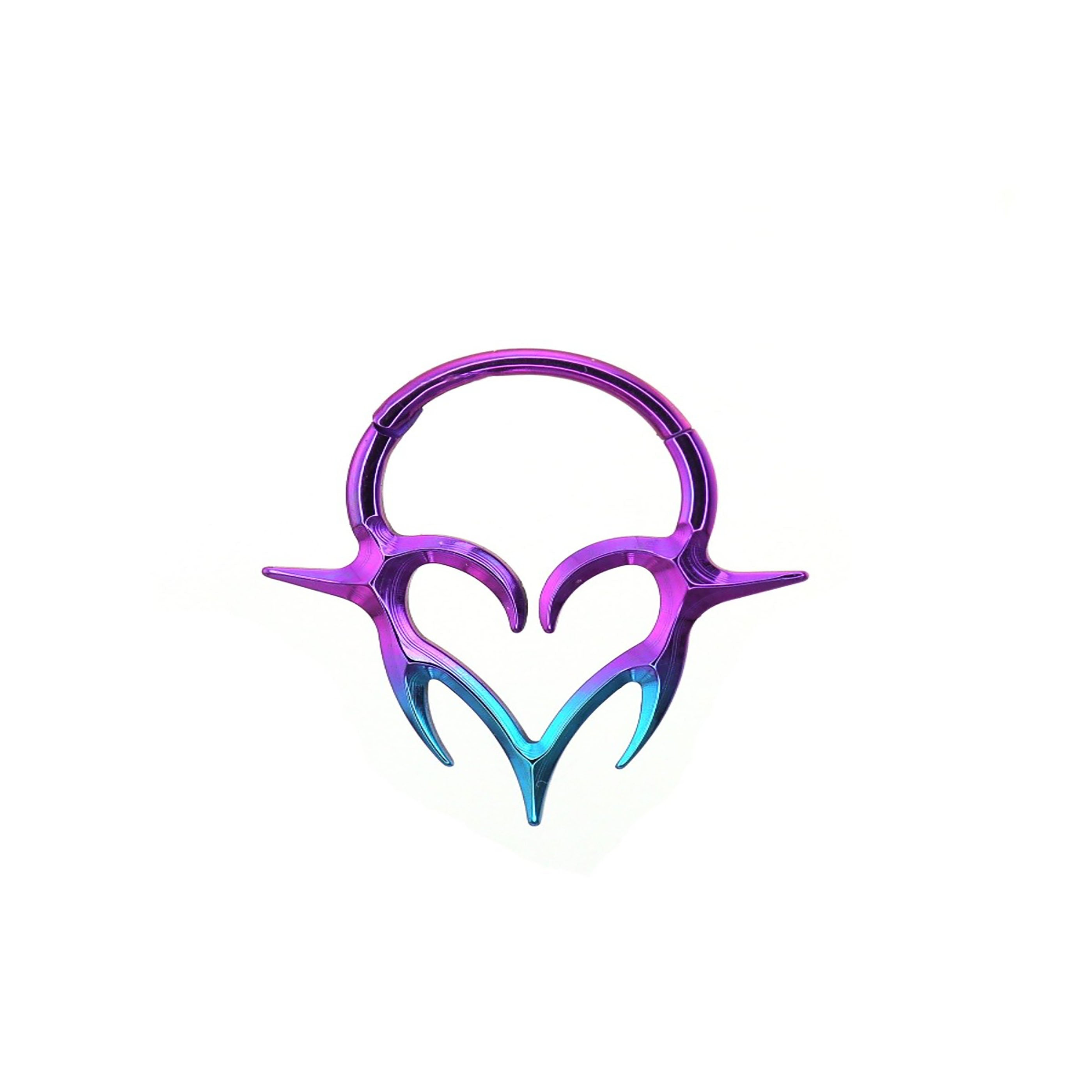 Heart-shaped Flame Segment Hoop