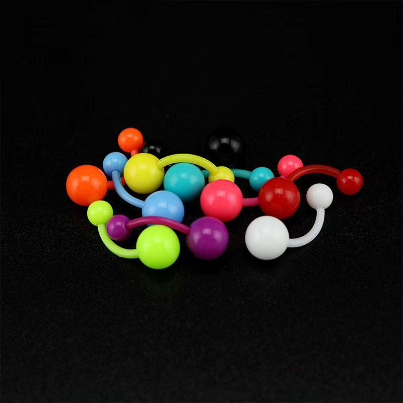 10PCS Colorful Acrylic Belly Ring Set