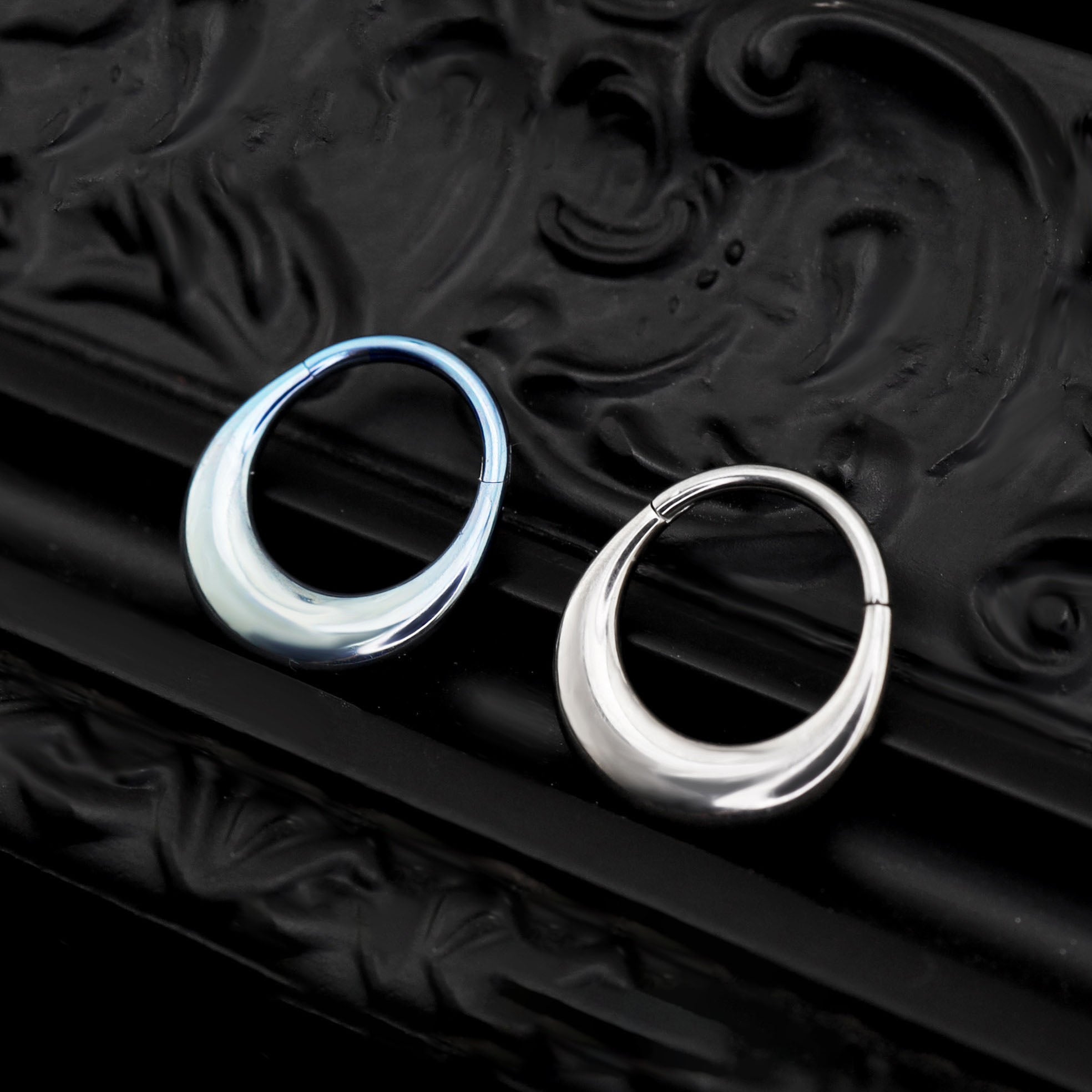 16G Crescent Arc Titanium Segment Hoop