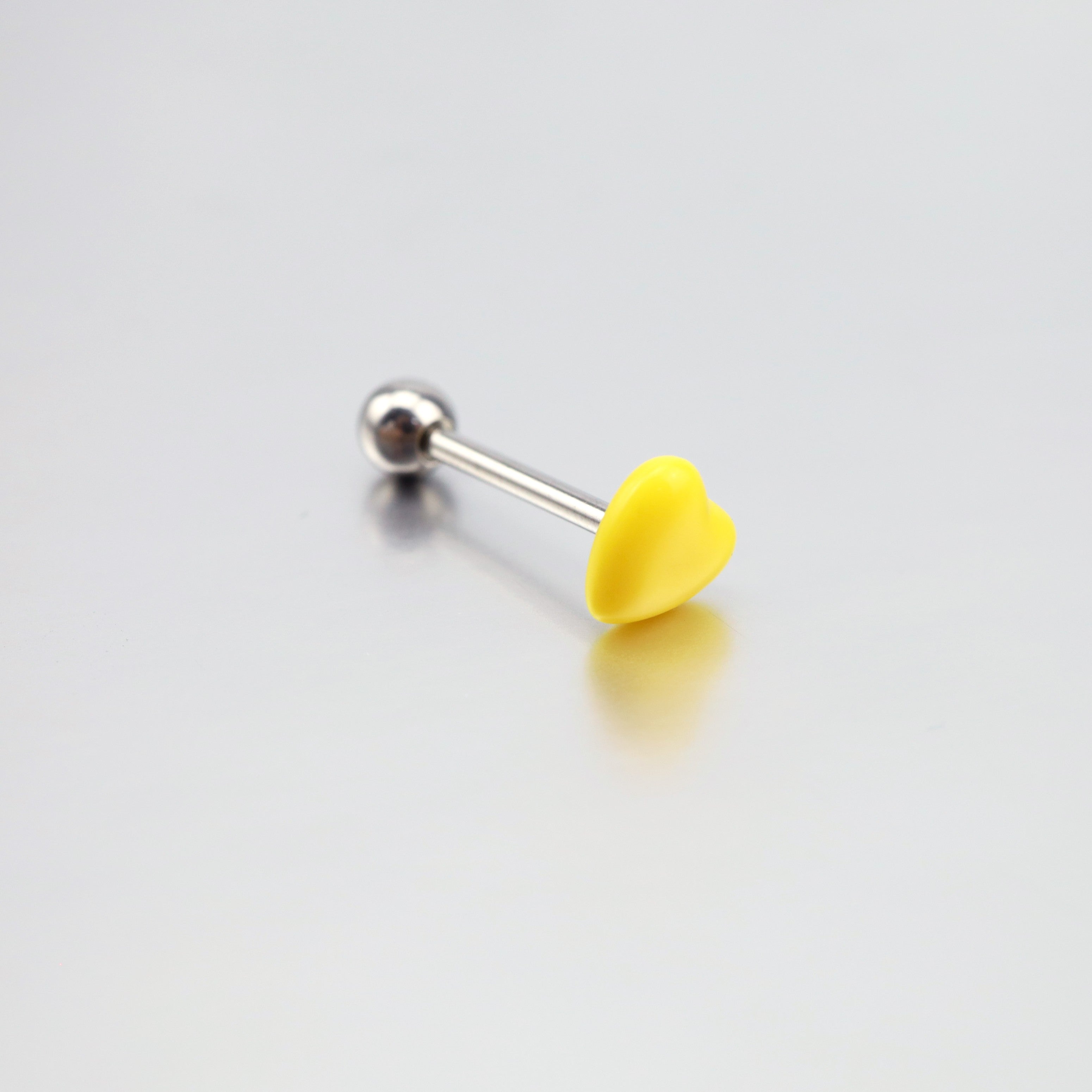 Heart-shaped Acrylic tongue stud