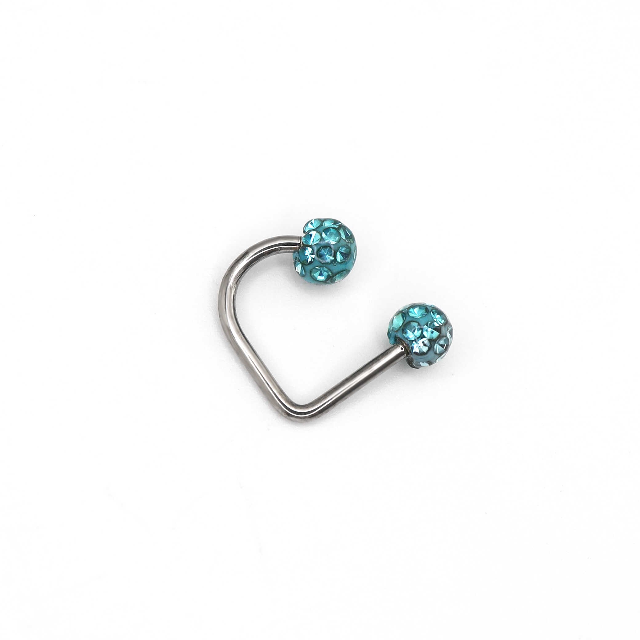 Full CZ Stainless Steel U-ring