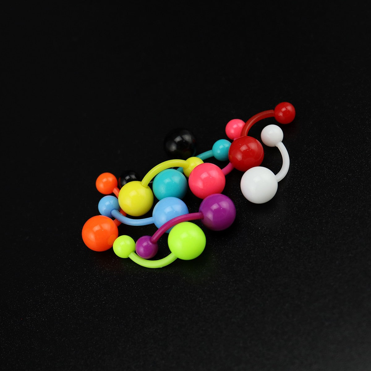 10PCS Colorful Acrylic Belly Ring Set