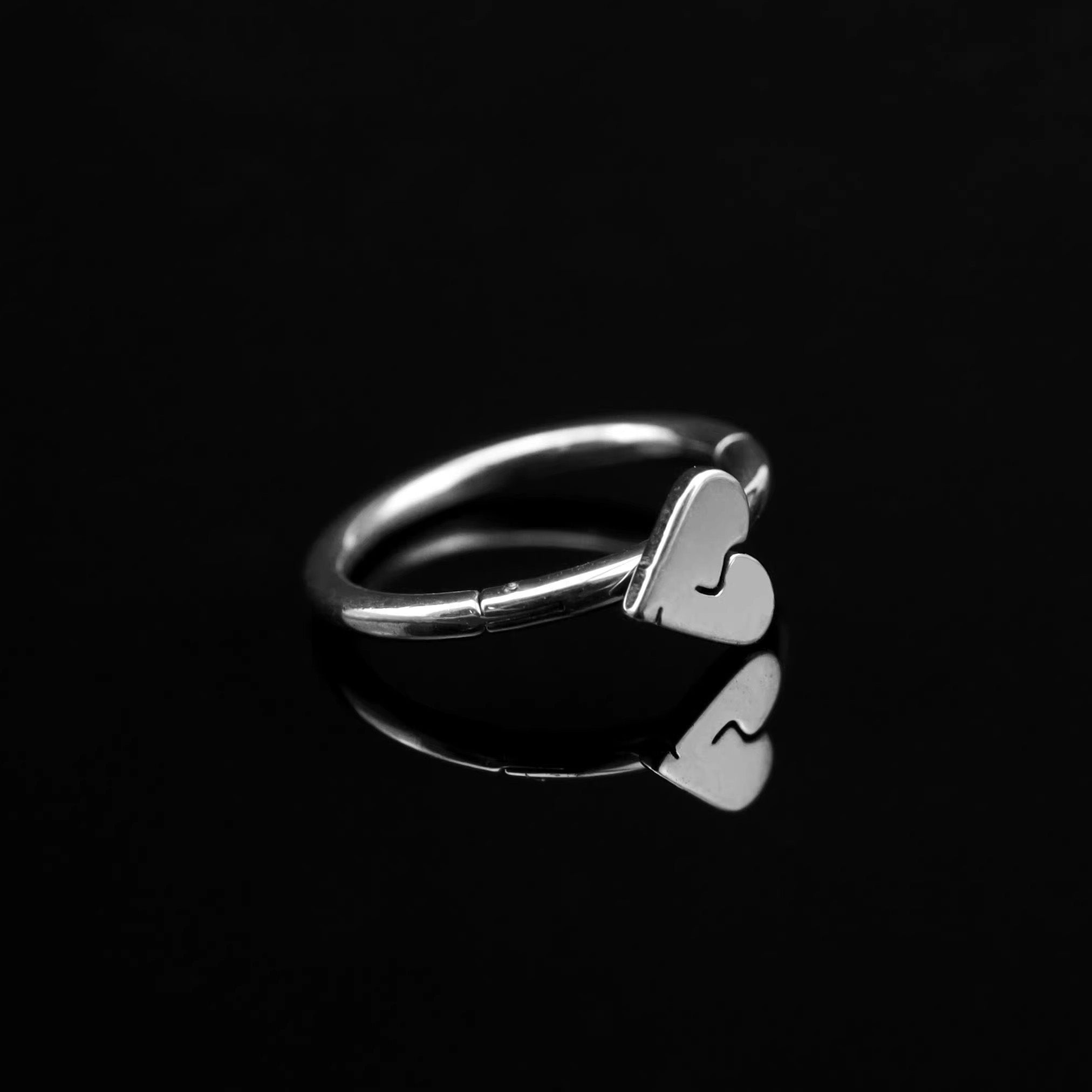 Broken Heart stainless steel Segment Hoop