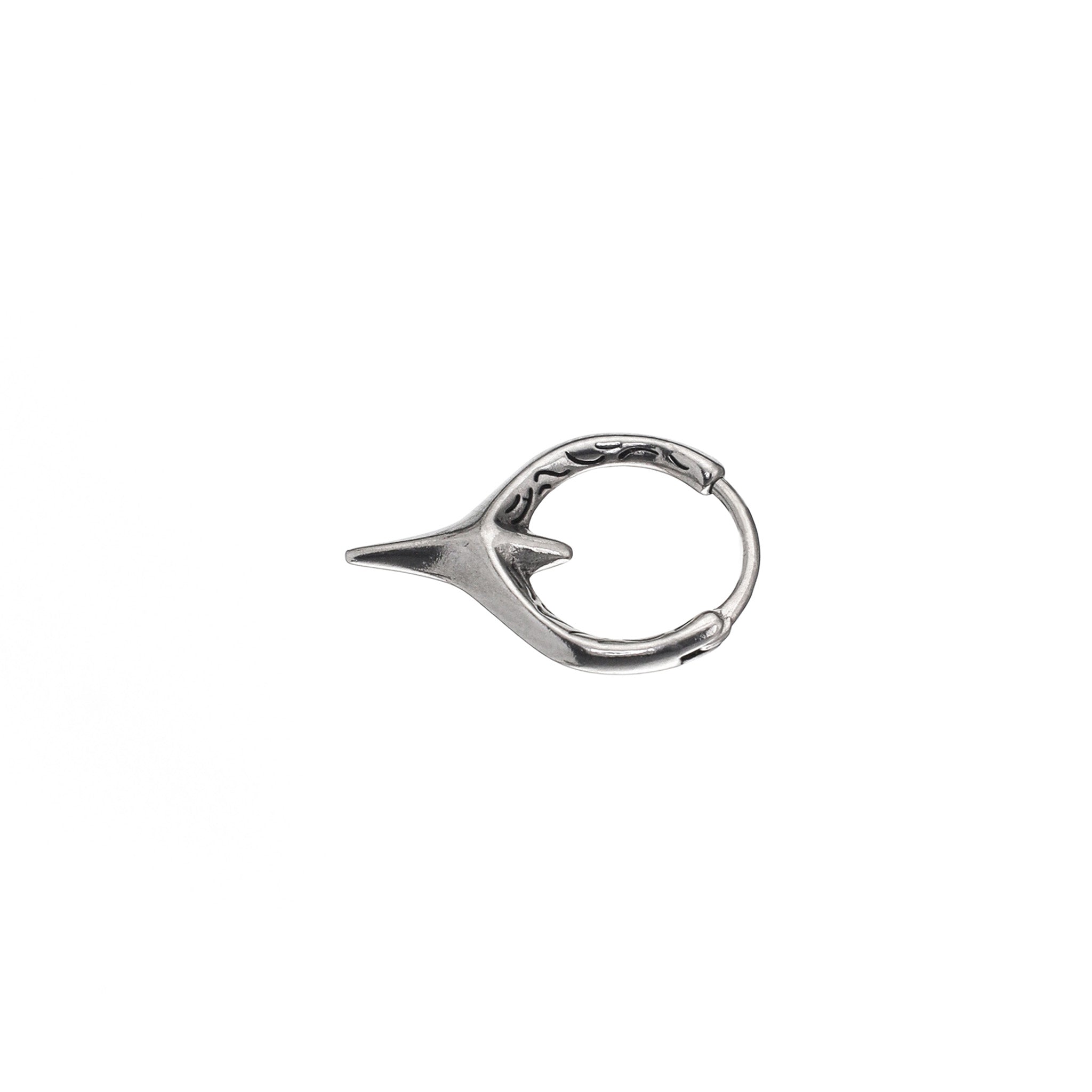 Engraved Fangs Stainless Steel Earrings