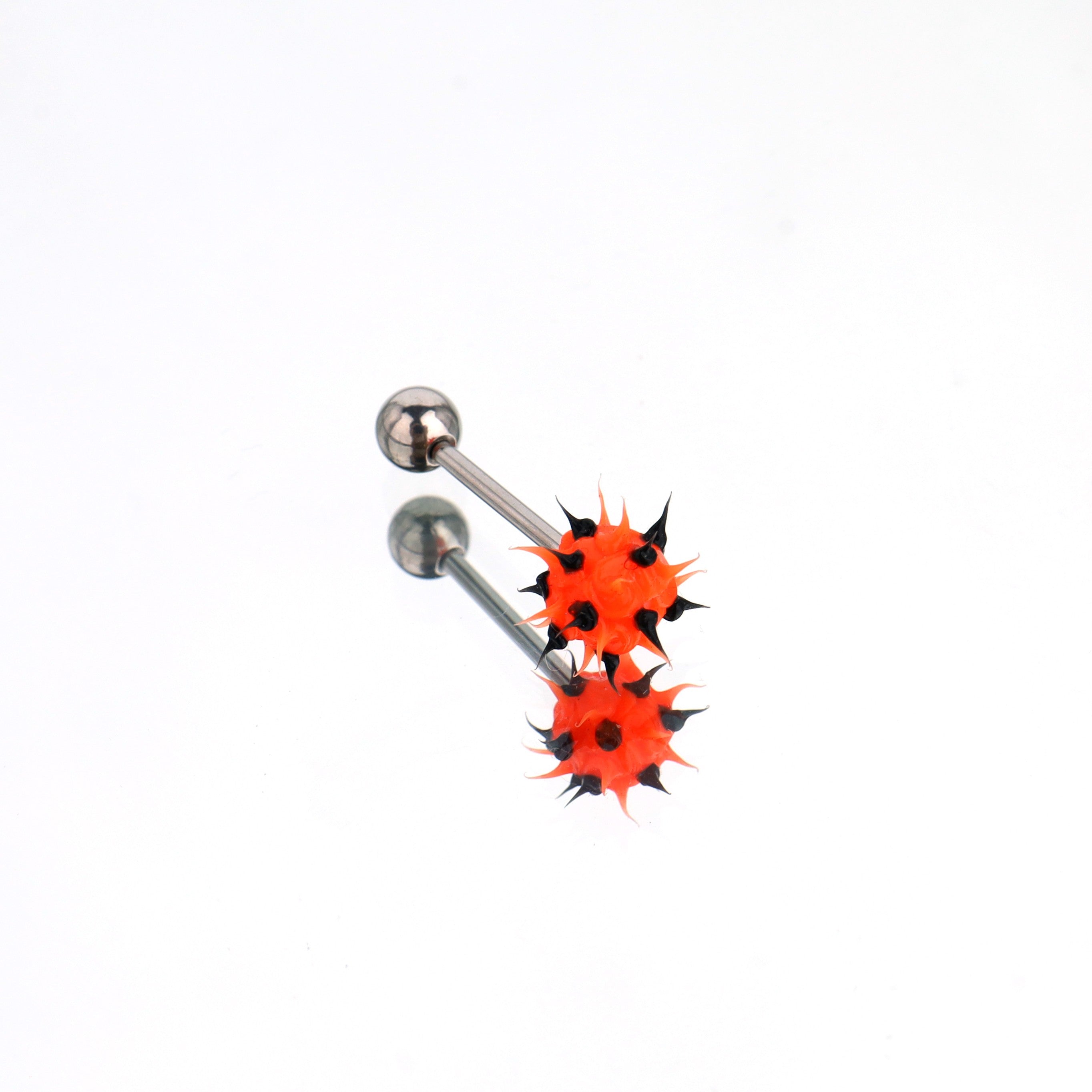 Spiked ball Silicone tongue stud