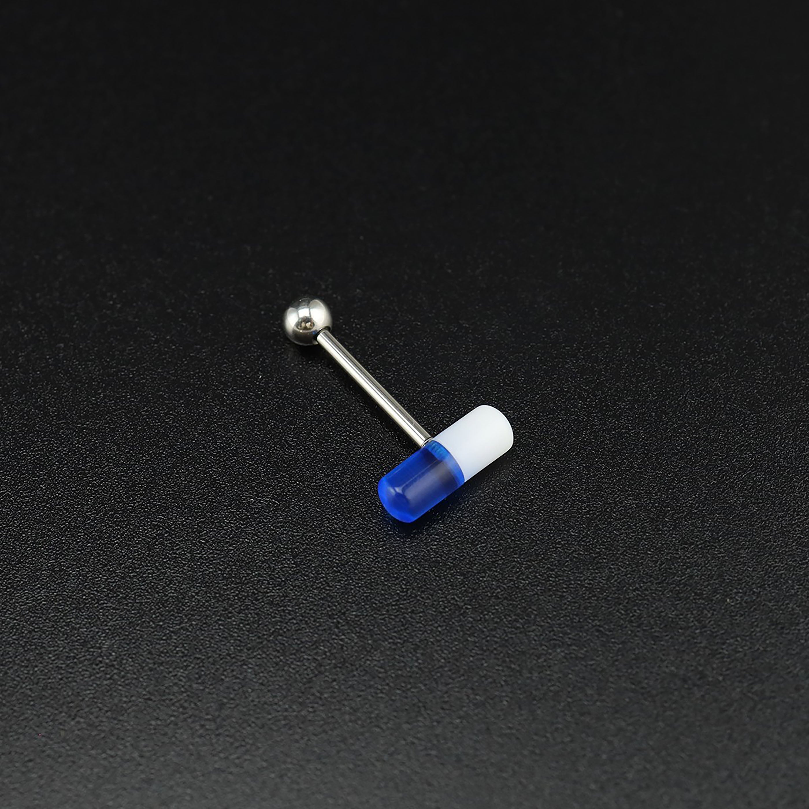 Funny Pill Acrylic Tongue Barbell