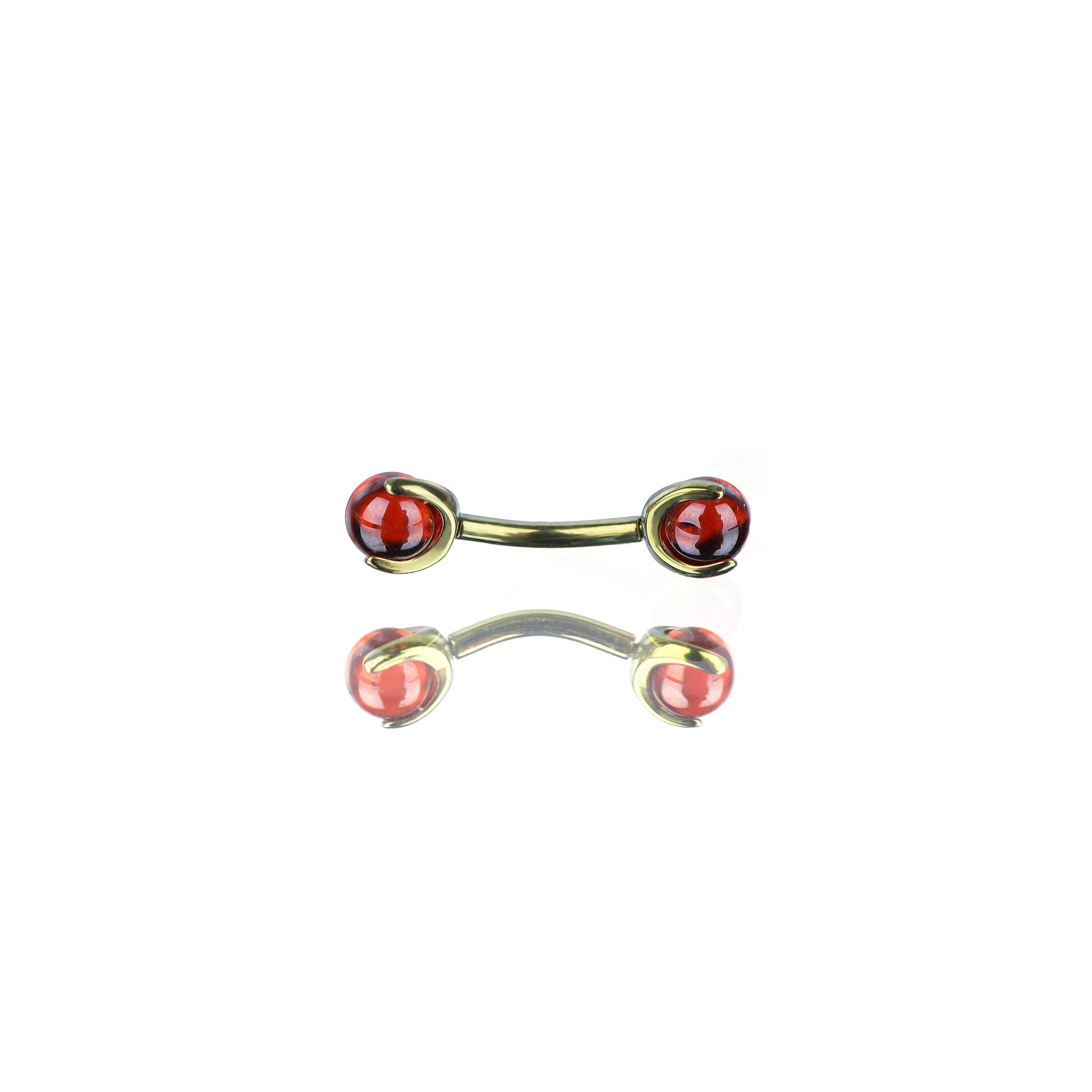 ラウンドCZボール内ネジチタンブロースタッド