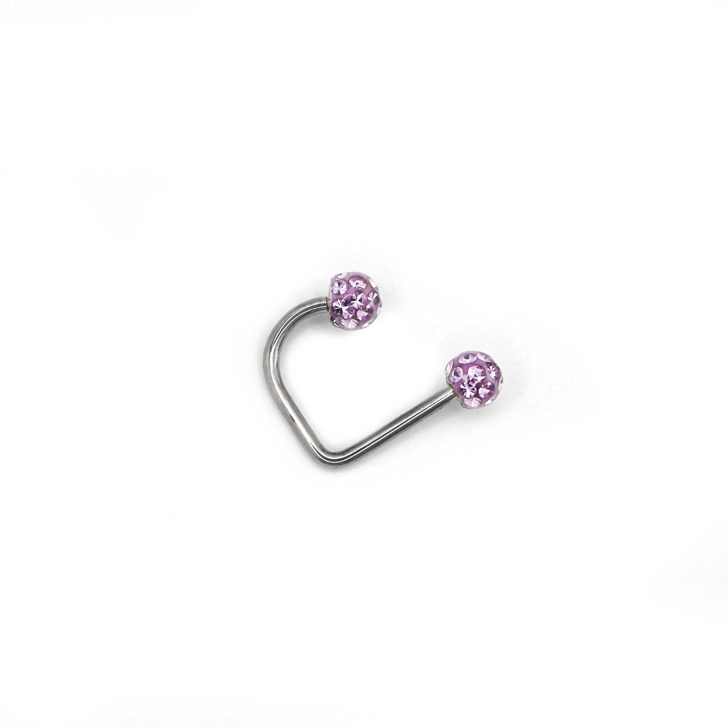 Full CZ Stainless Steel U-ring