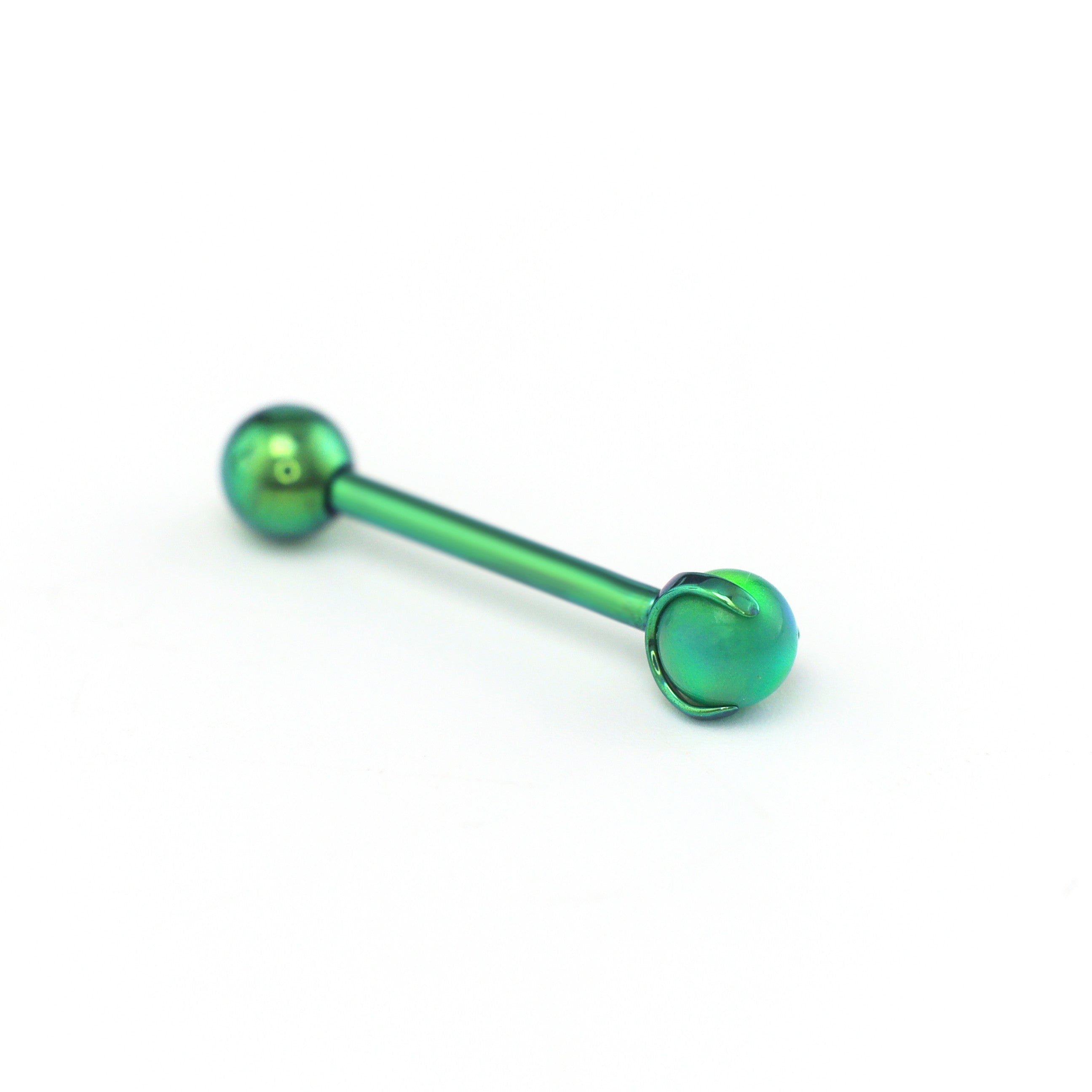 Claw Set Opal Internally Threaded Titanium barbell stud