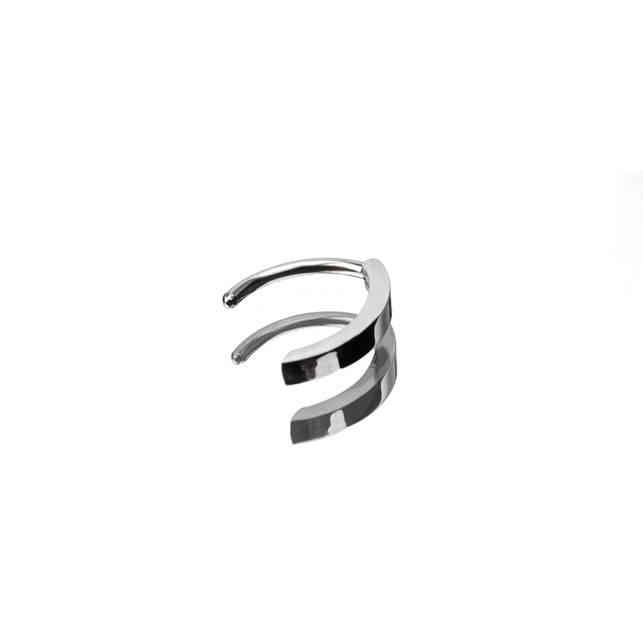 Curved Clicker stainless stee Belly Ring