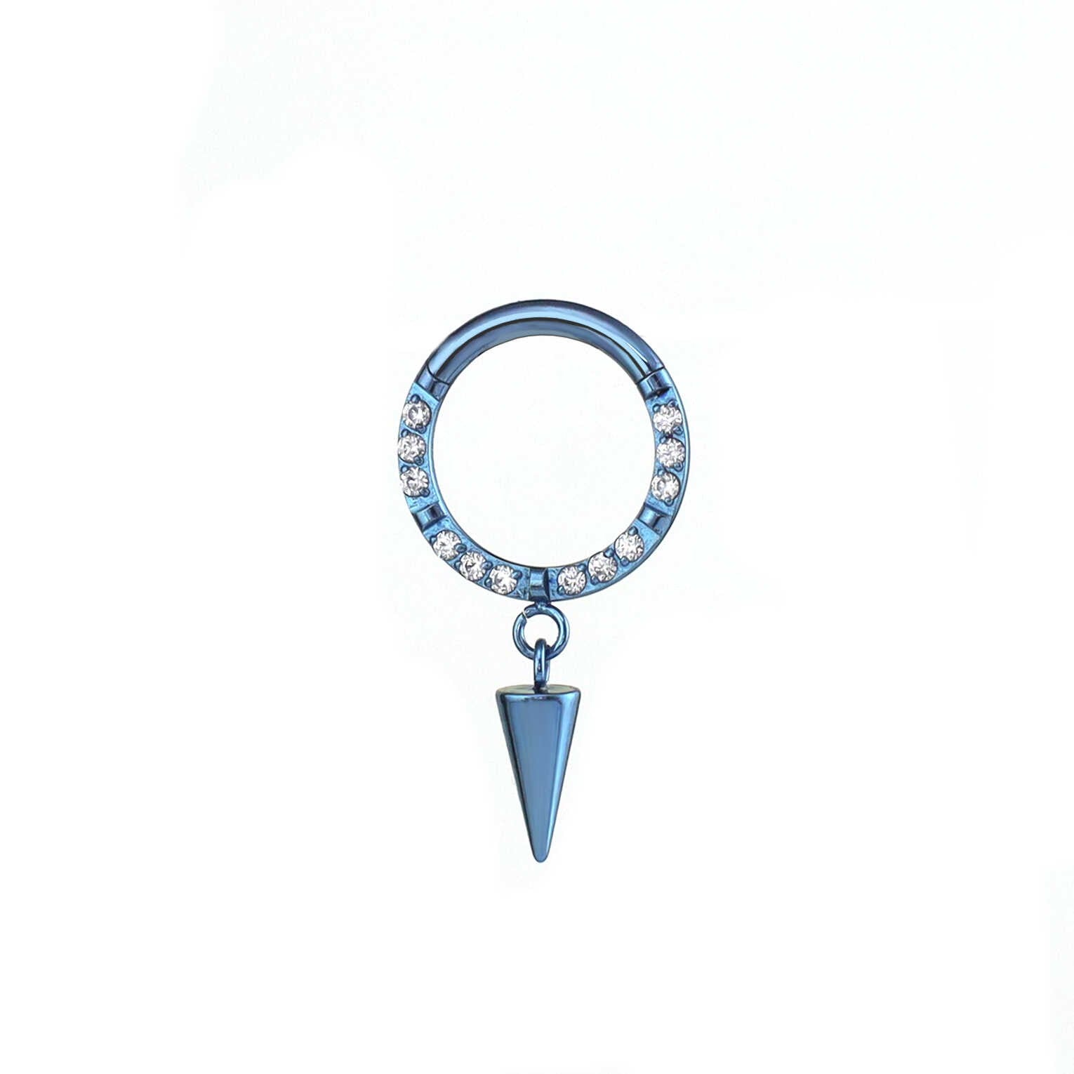 16G CZ Pendant Titanium Septum Ring