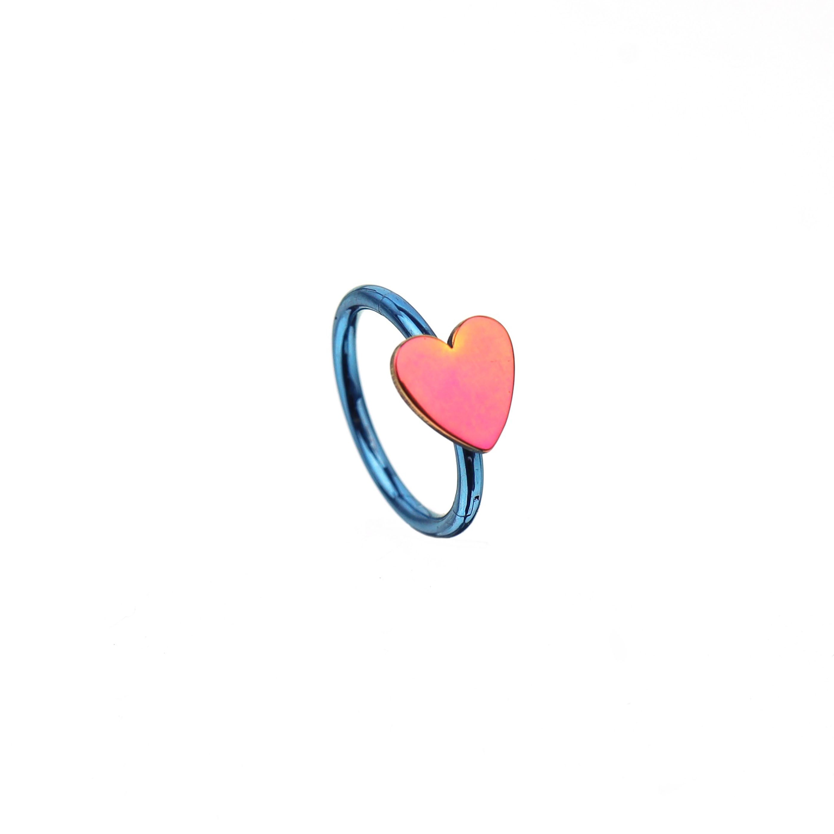 16G Titanium Heart Ring