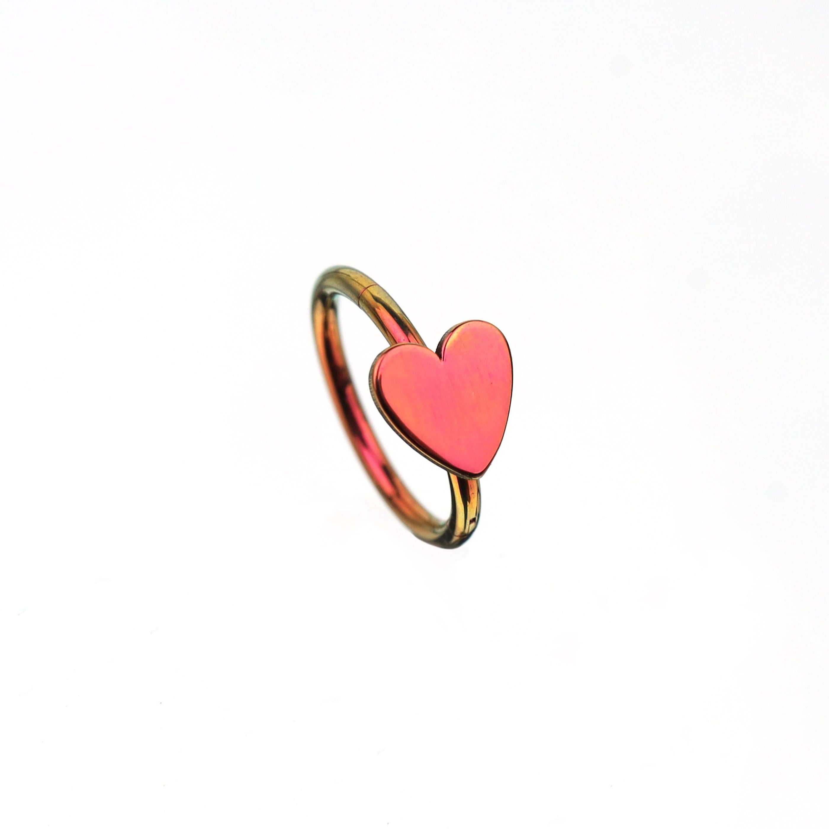 16G Titanium Heart Ring