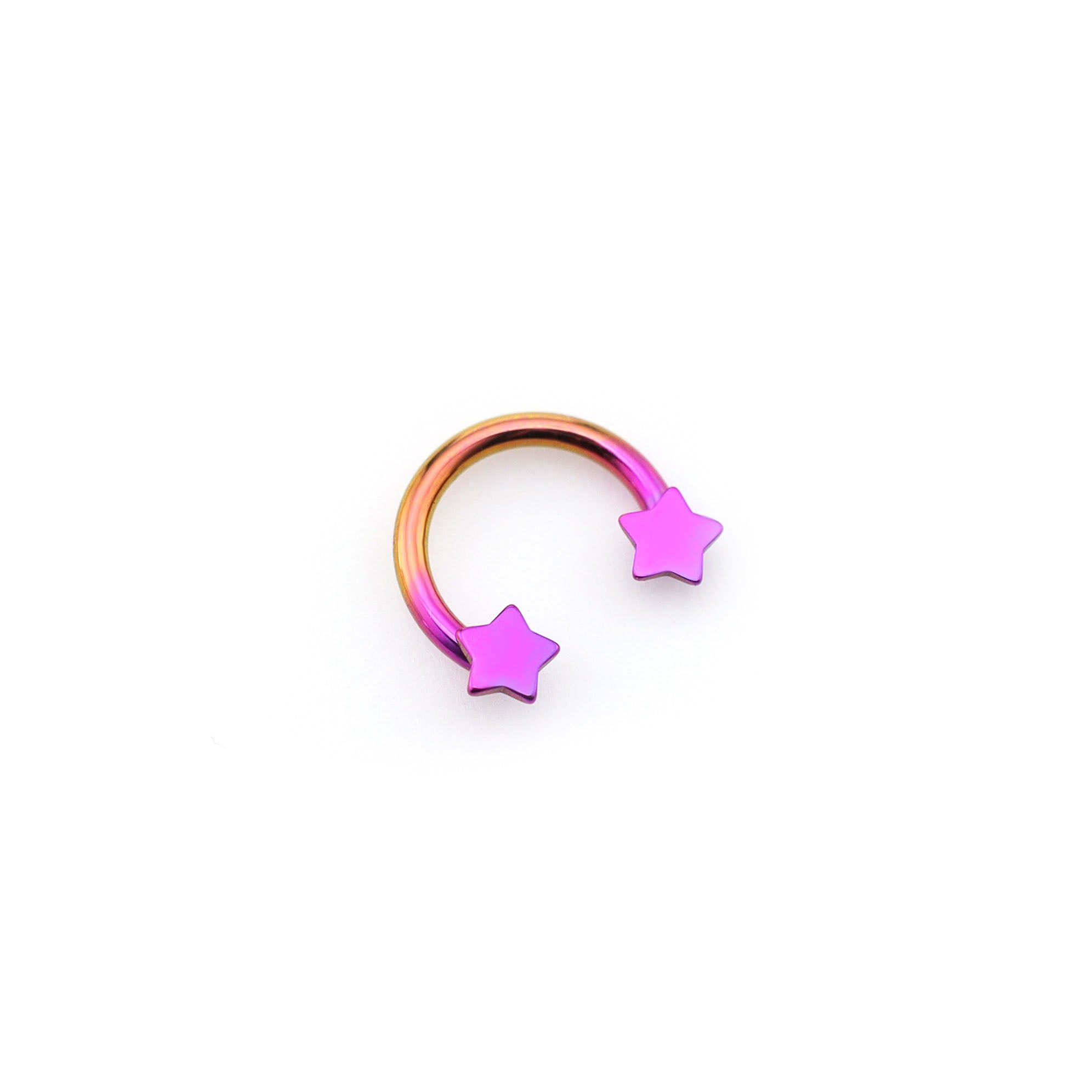 Star Shaped Titanium Horseshoe Ring