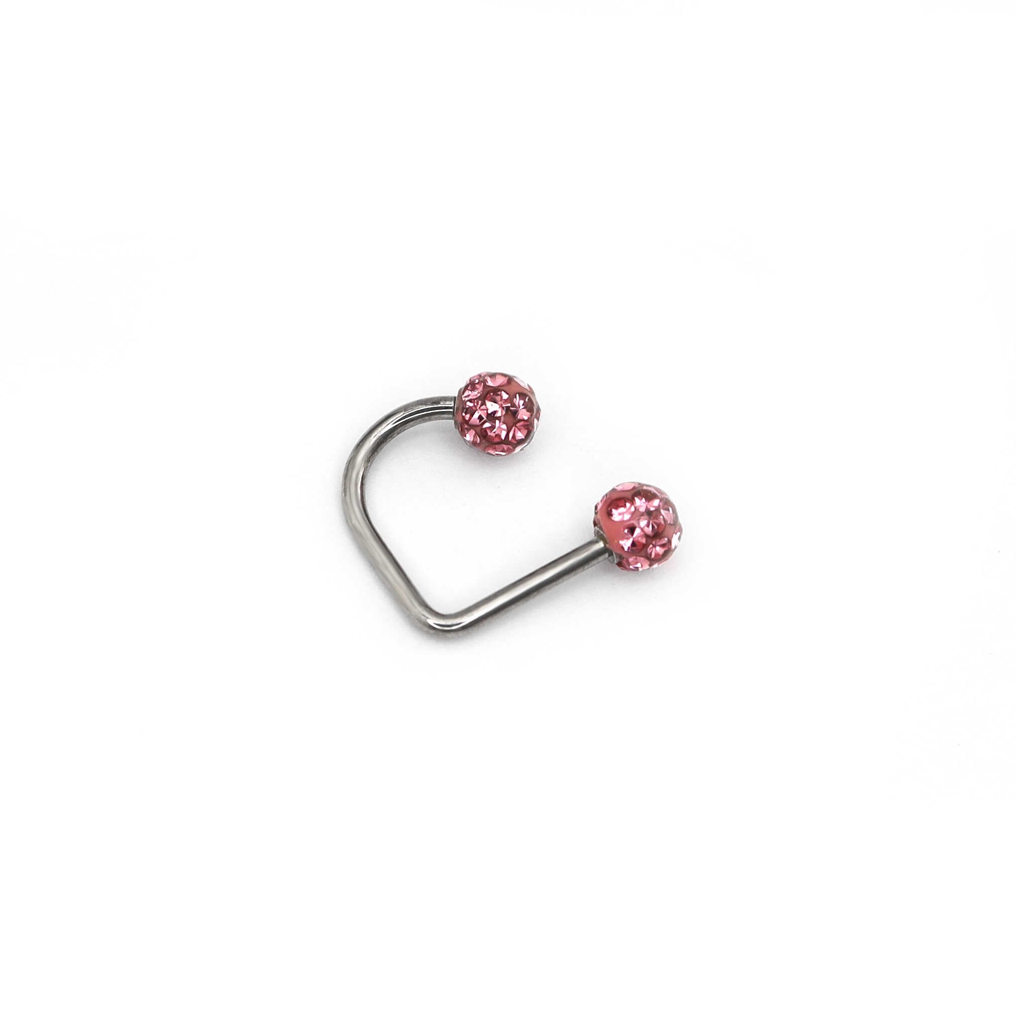 Full CZ Stainless Steel U-ring