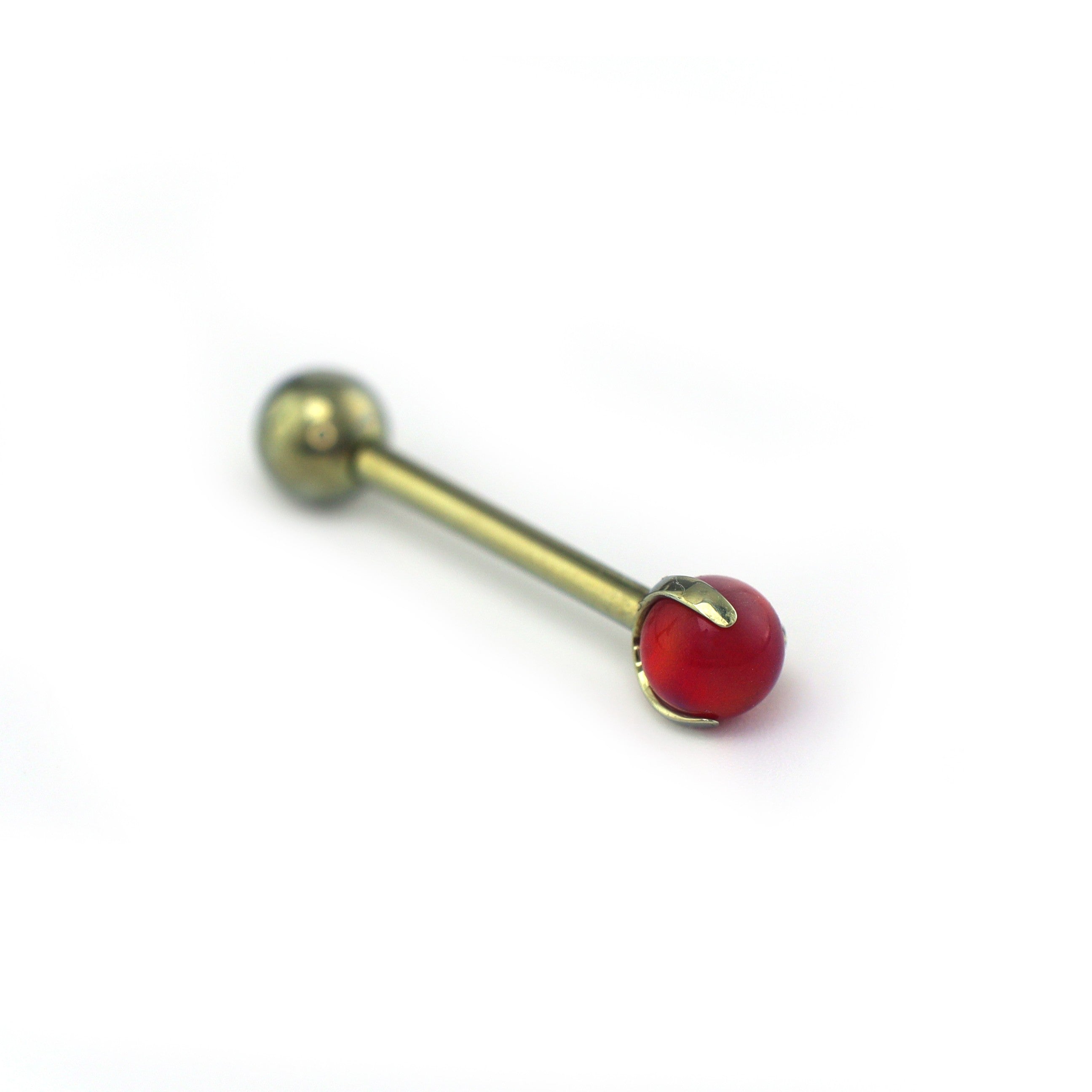 Claw Set Opal Internally Threaded Titanium barbell stud
