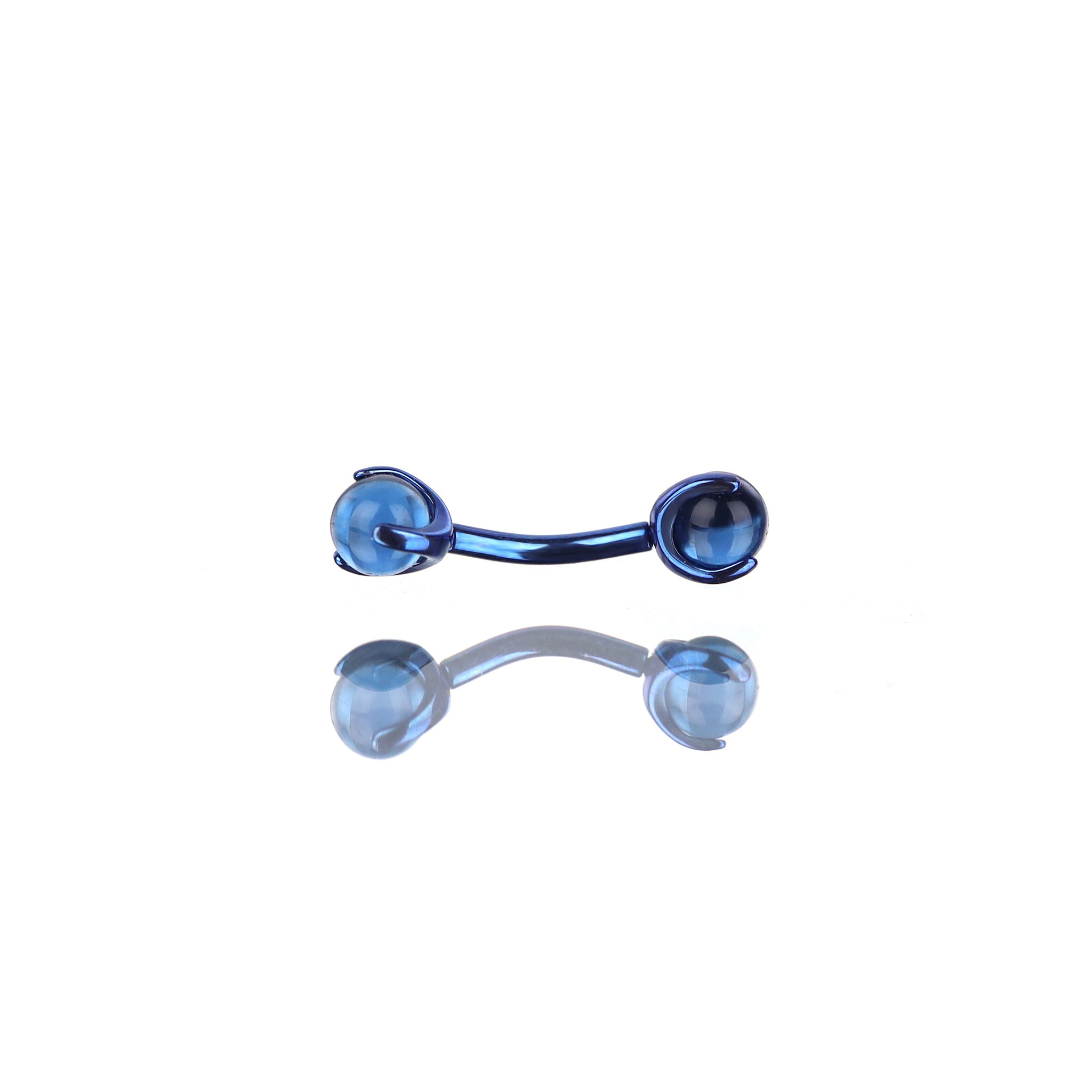 ラウンドCZボール内ネジチタンブロースタッド