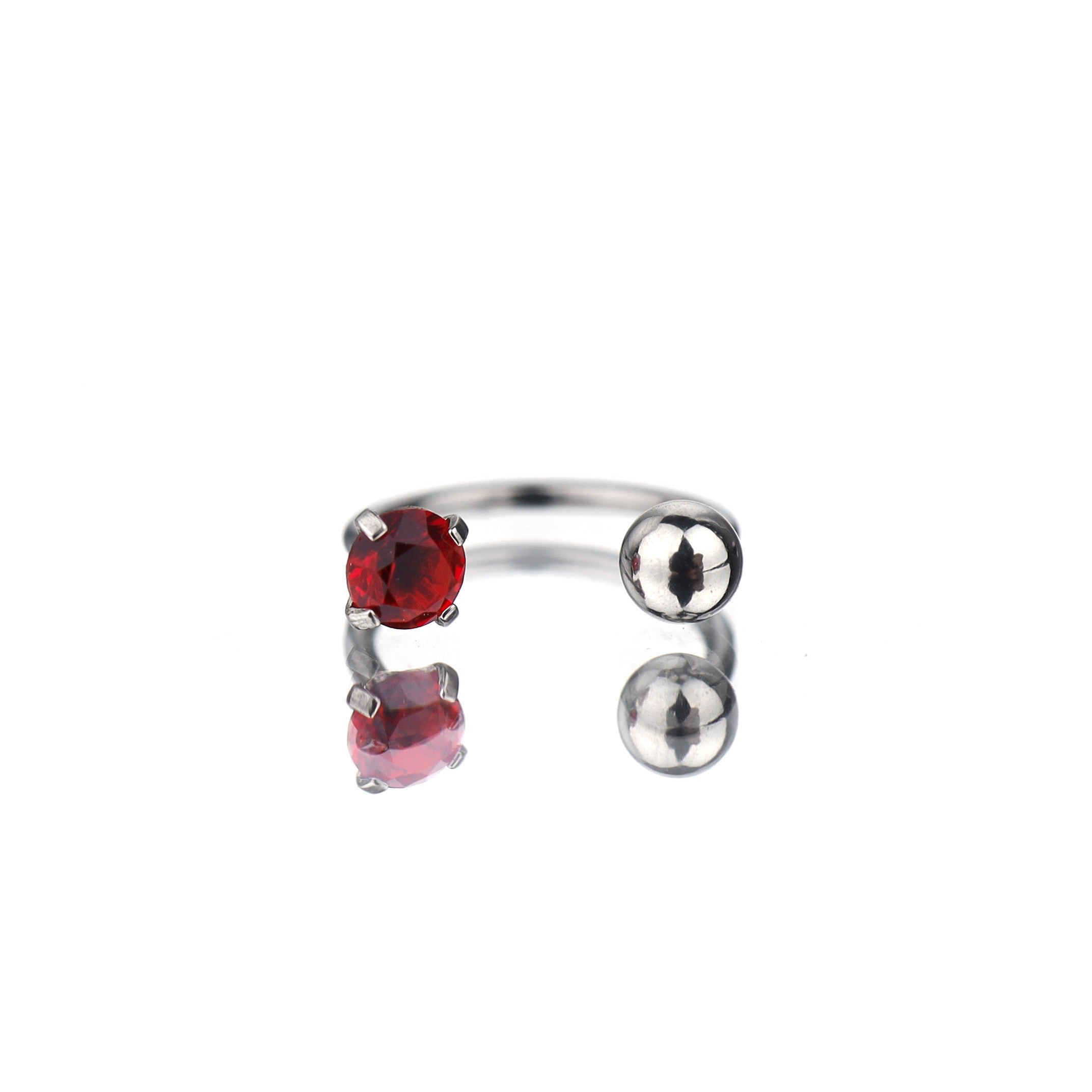 20G Thin Gauge CZ Horseshoe Ring