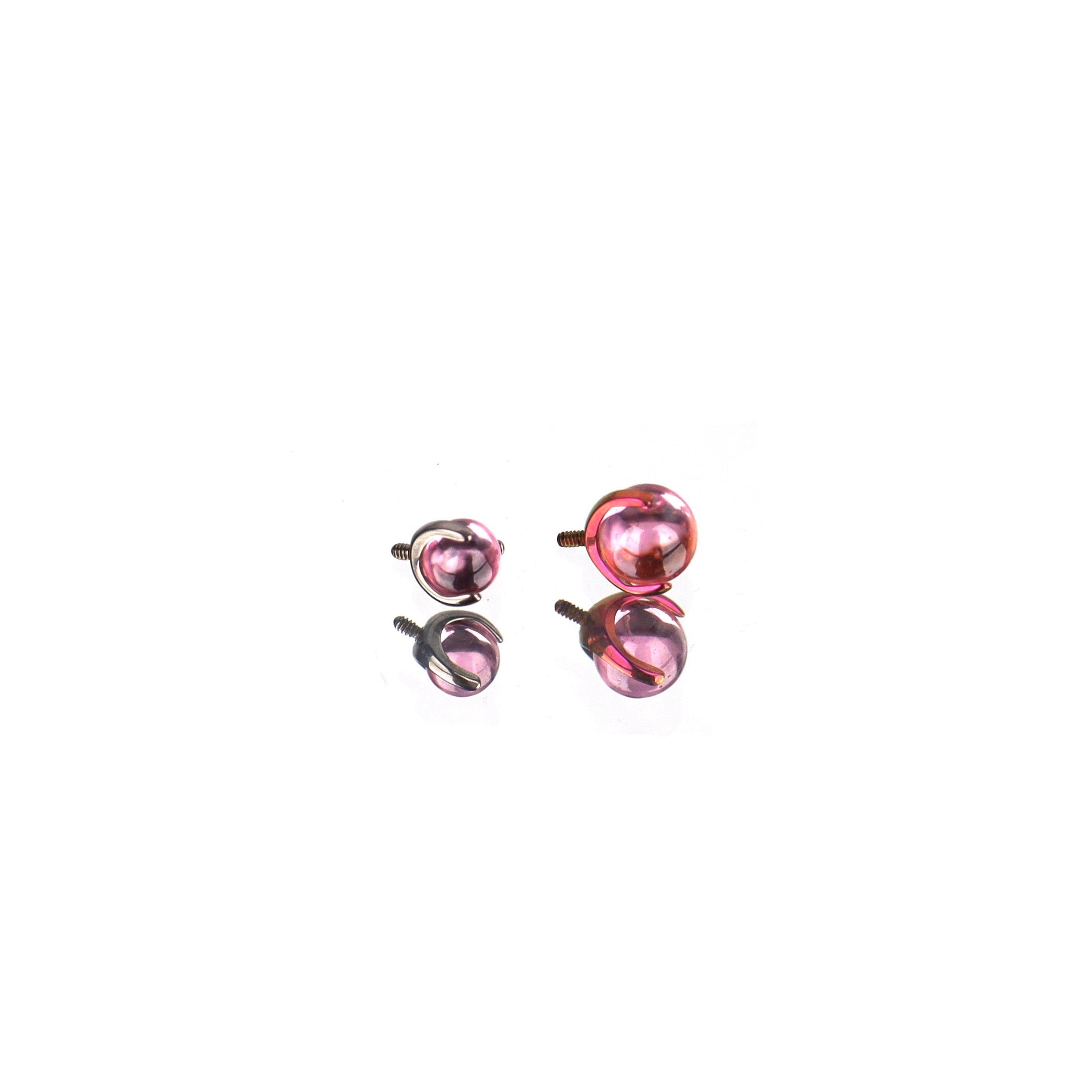 Rainbow CZ ball Titanium Internally Threaded barbell stud