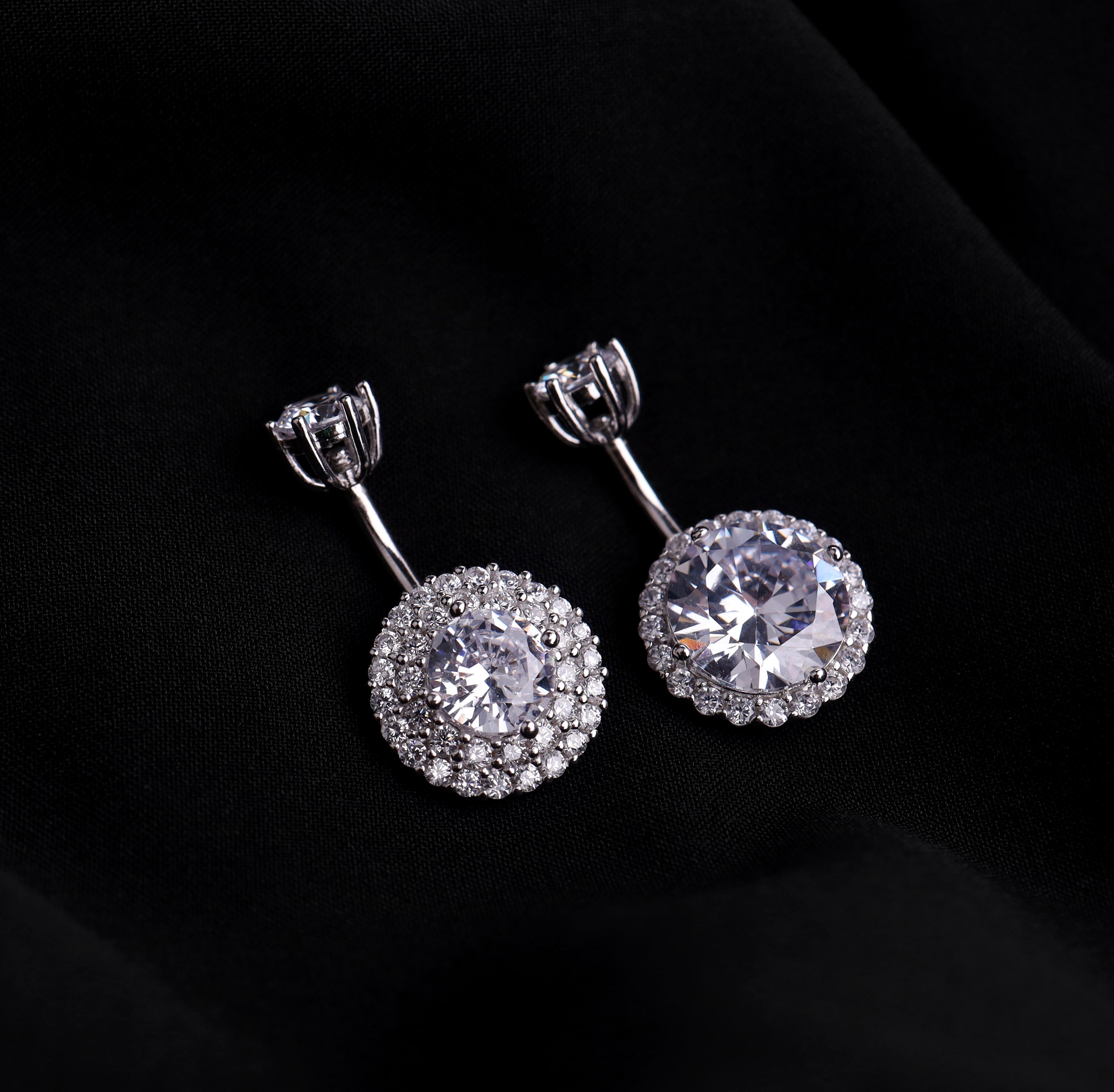 Sterling Silver Single Row Crystal Navel Ring ph3 未完成