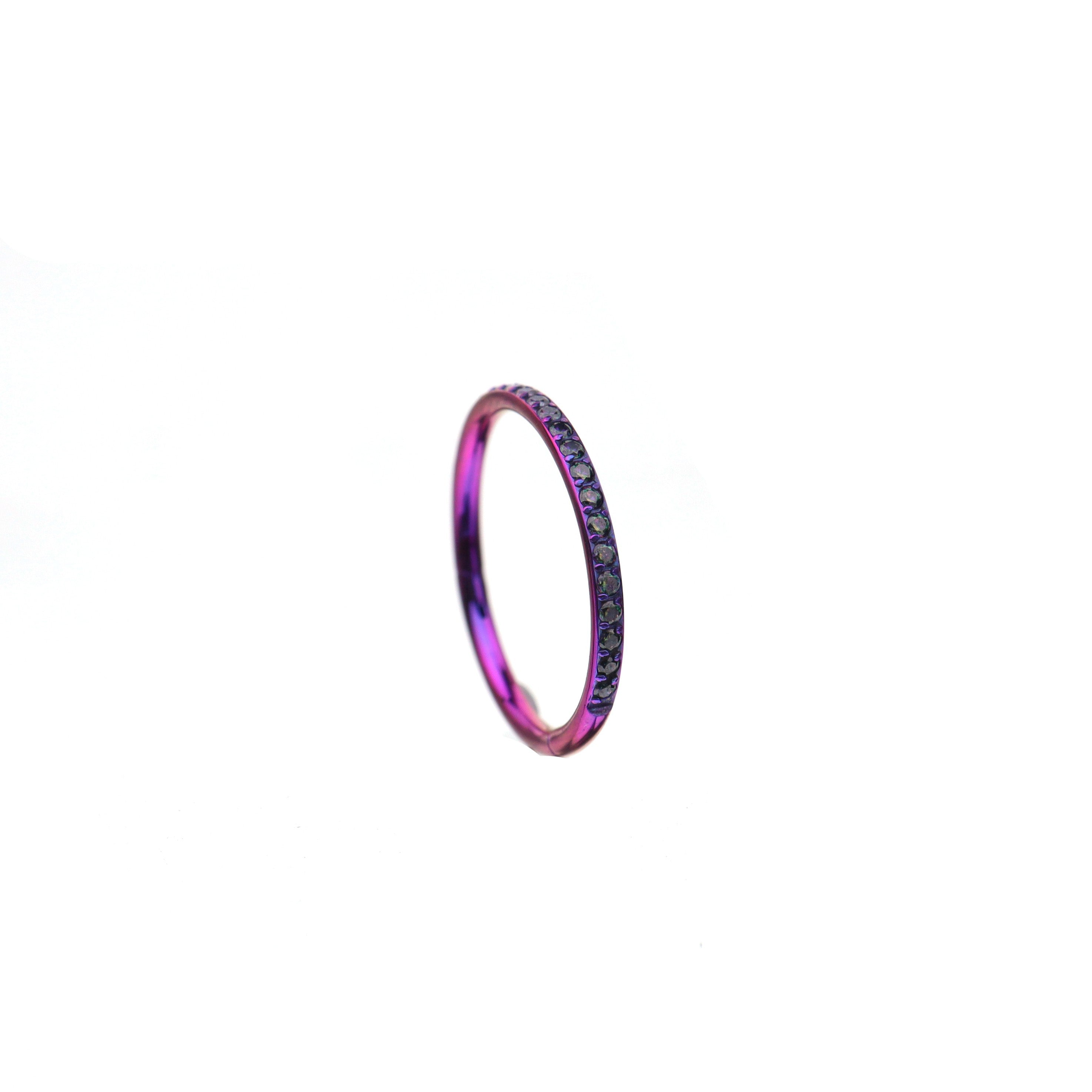 16G CZ Titanium Clicker Hoop