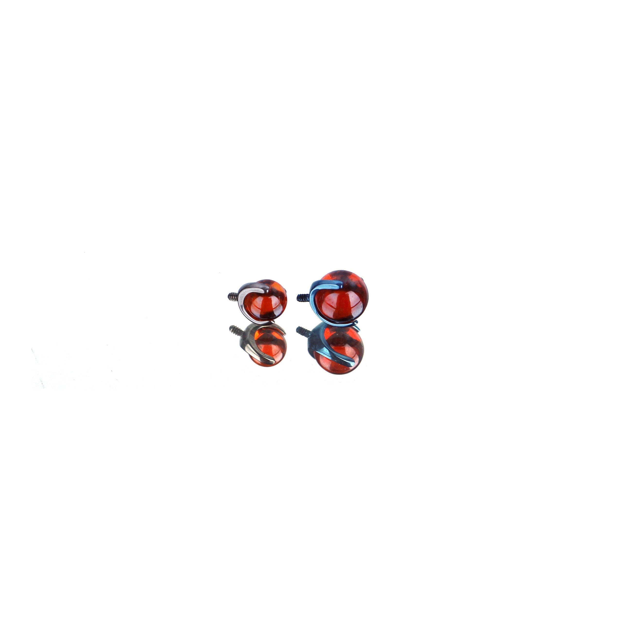 Rainbow CZ ball Titanium Internally Threaded barbell stud