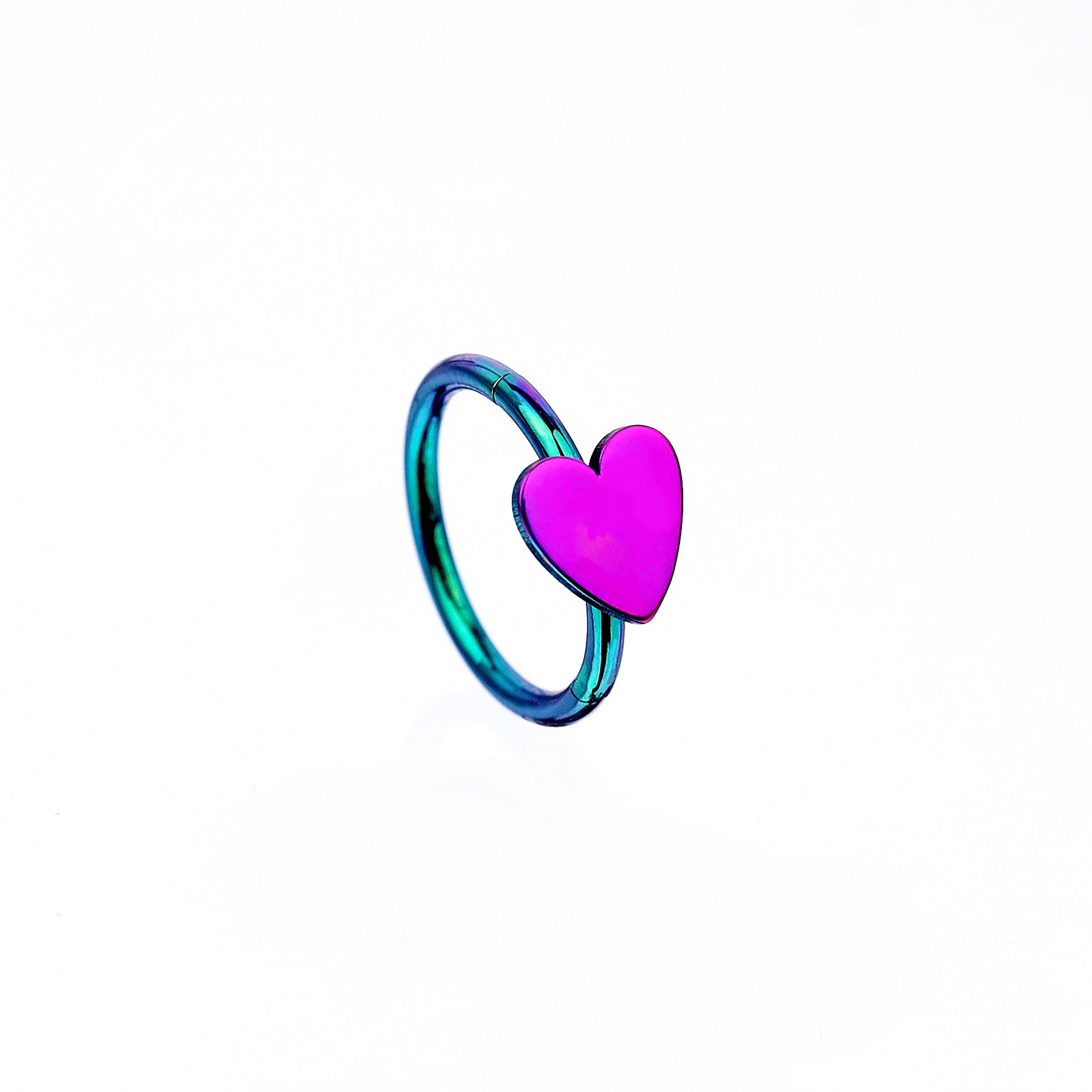 16G Titanium Heart Ring