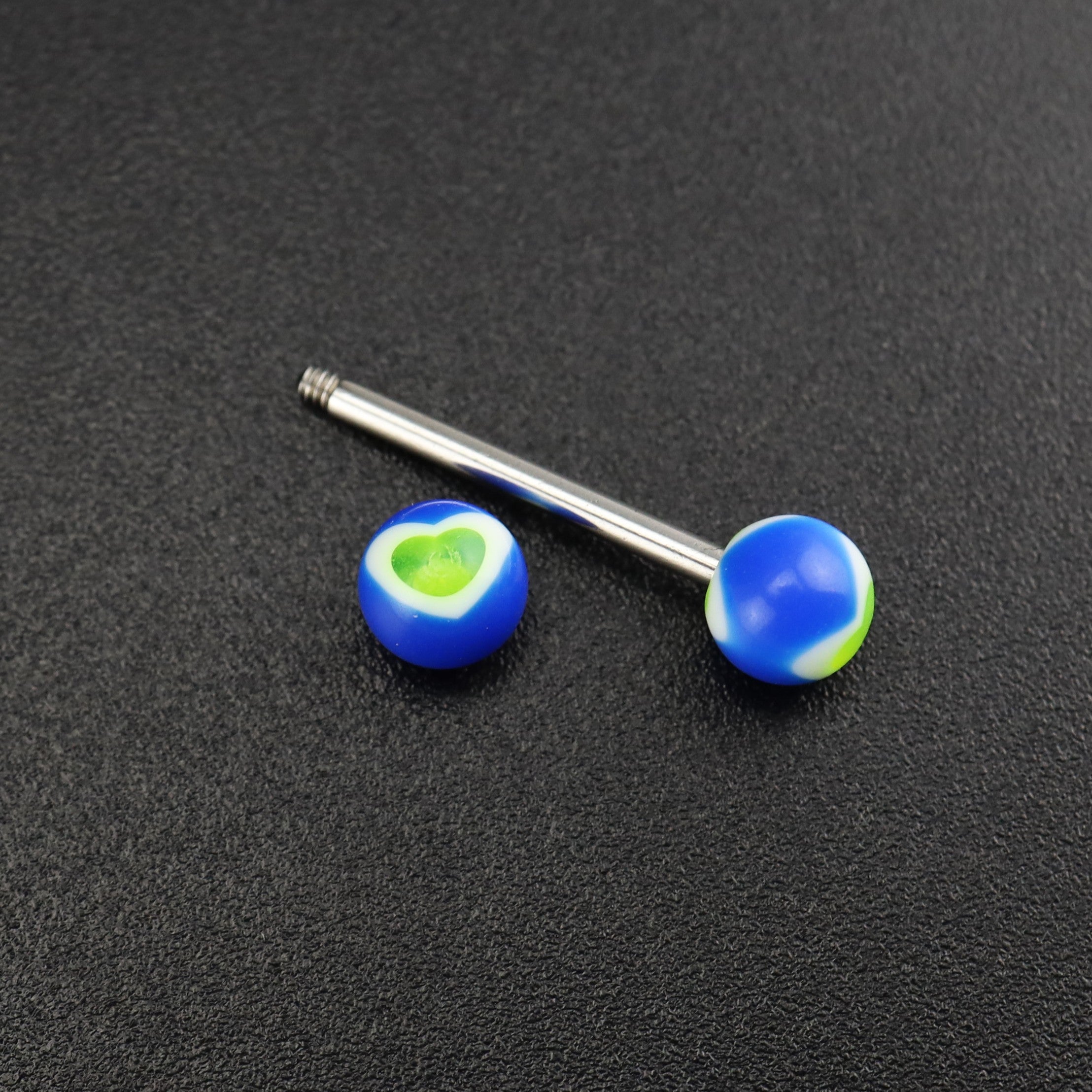 8PCS Heart Shaped Acrylic Barbell Studs Set